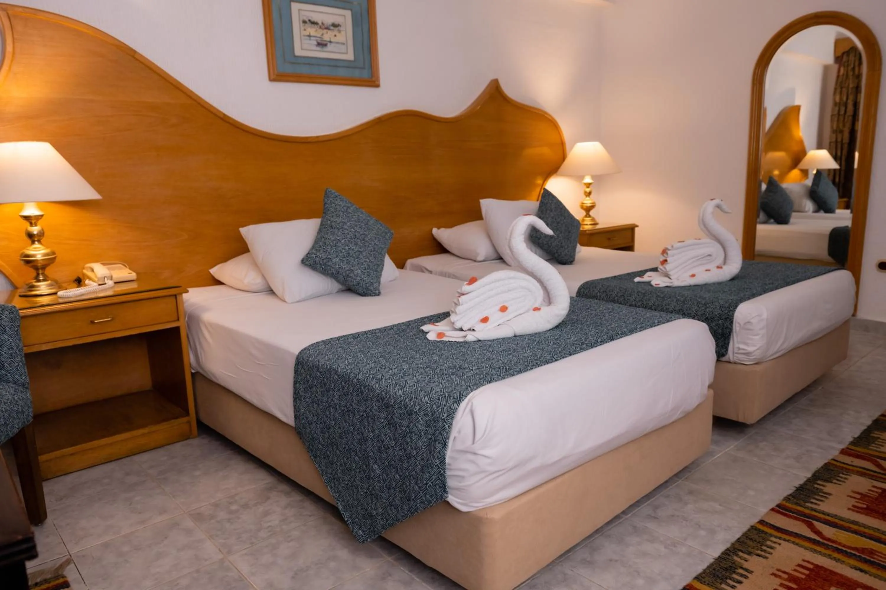 Bed in Turquoise Beach Hotel