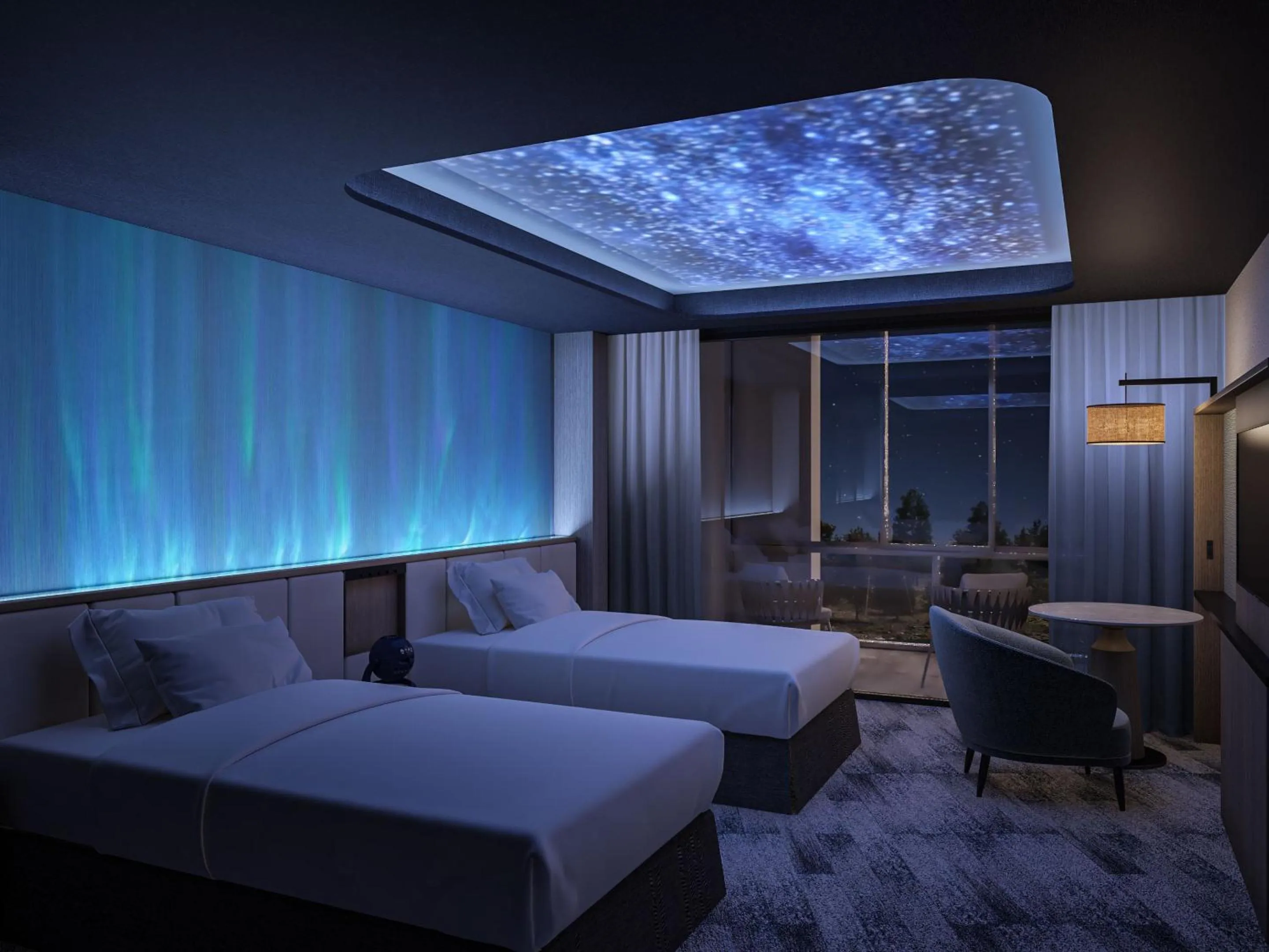 Bed in Izumigo Kiyosato Kogen Hotel