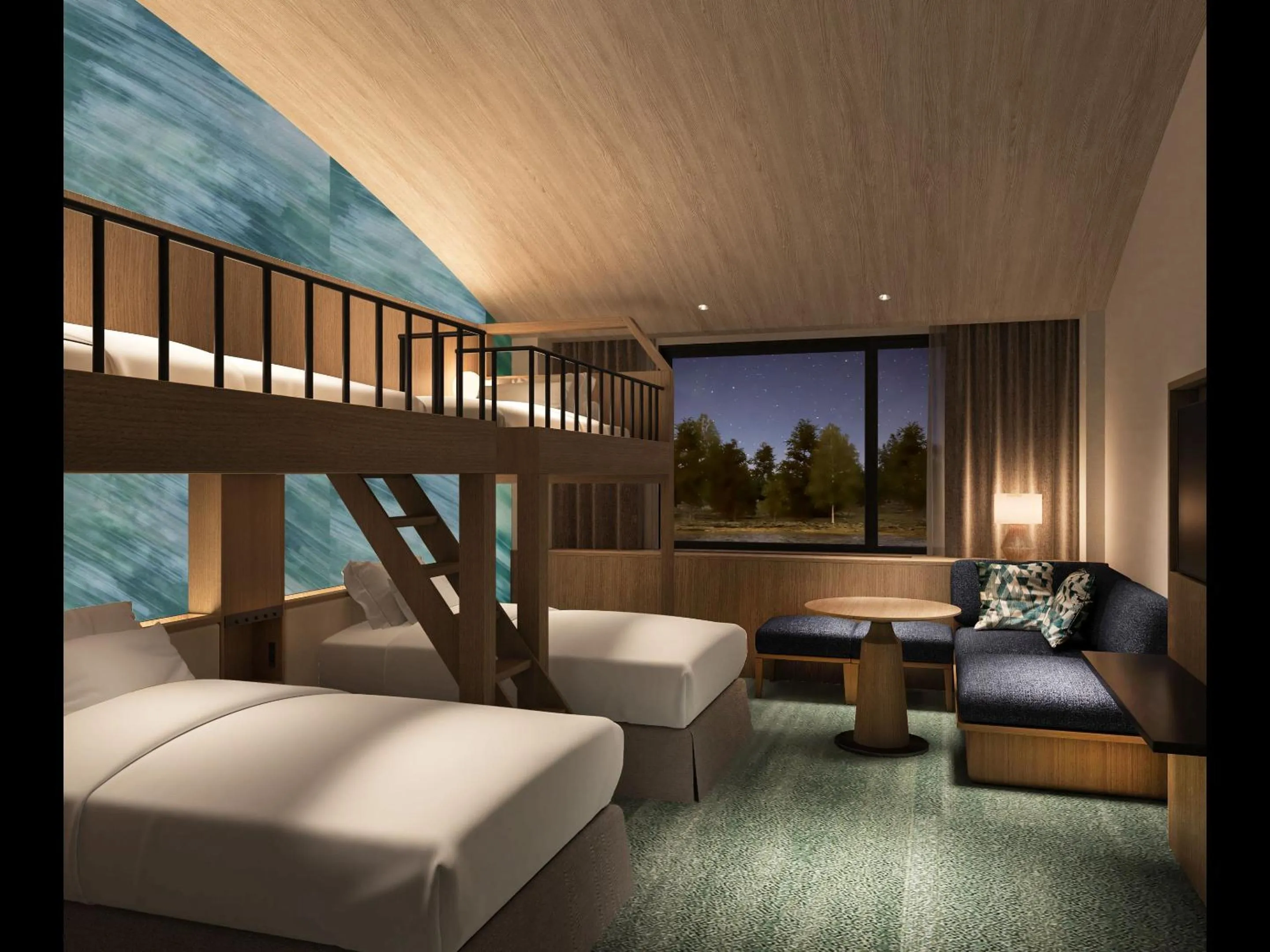 Bed in Izumigo Kiyosato Kogen Hotel