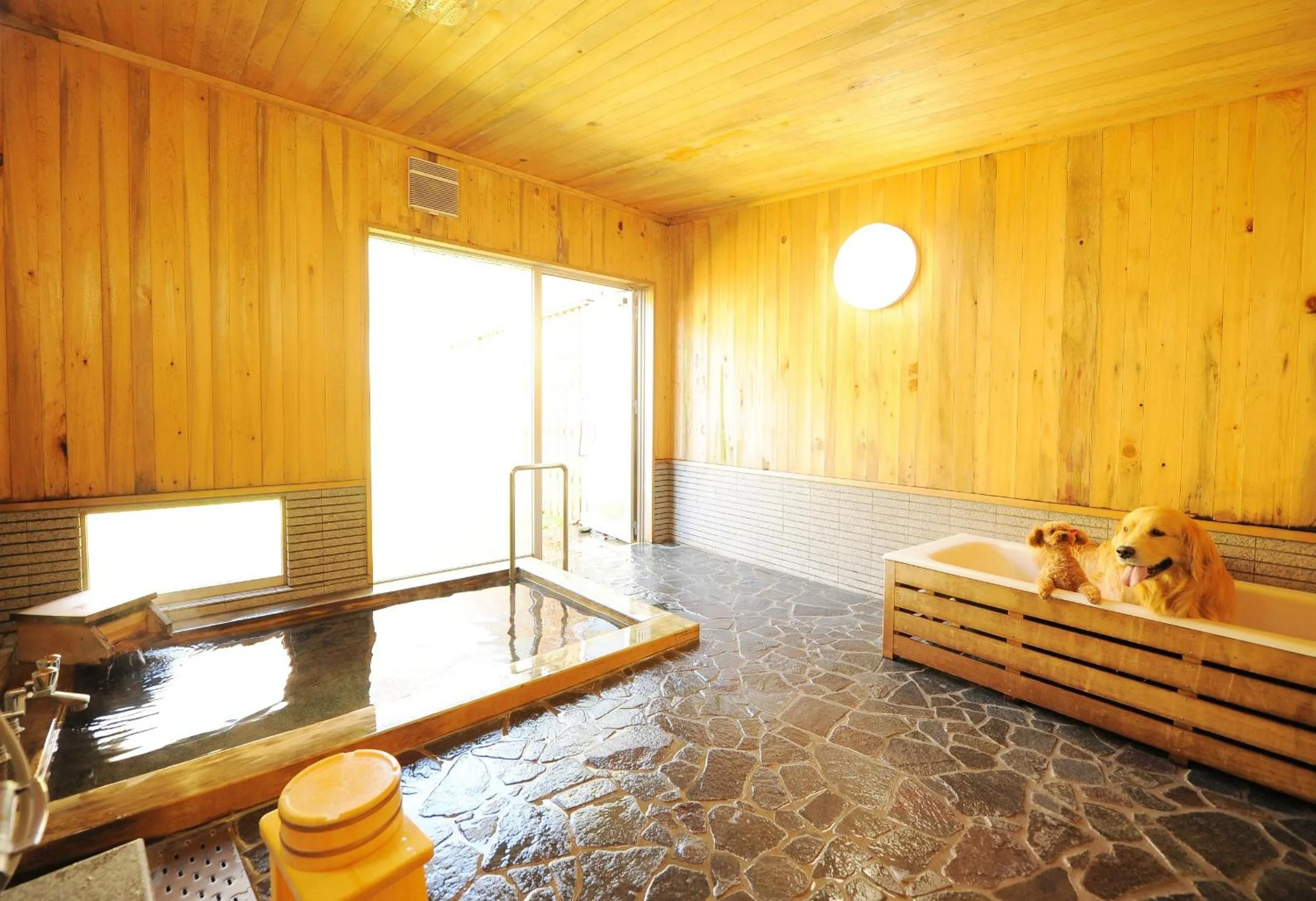 Hot Spring Bath in Takayama Wan Wan Paradise Hotel & Cottage
