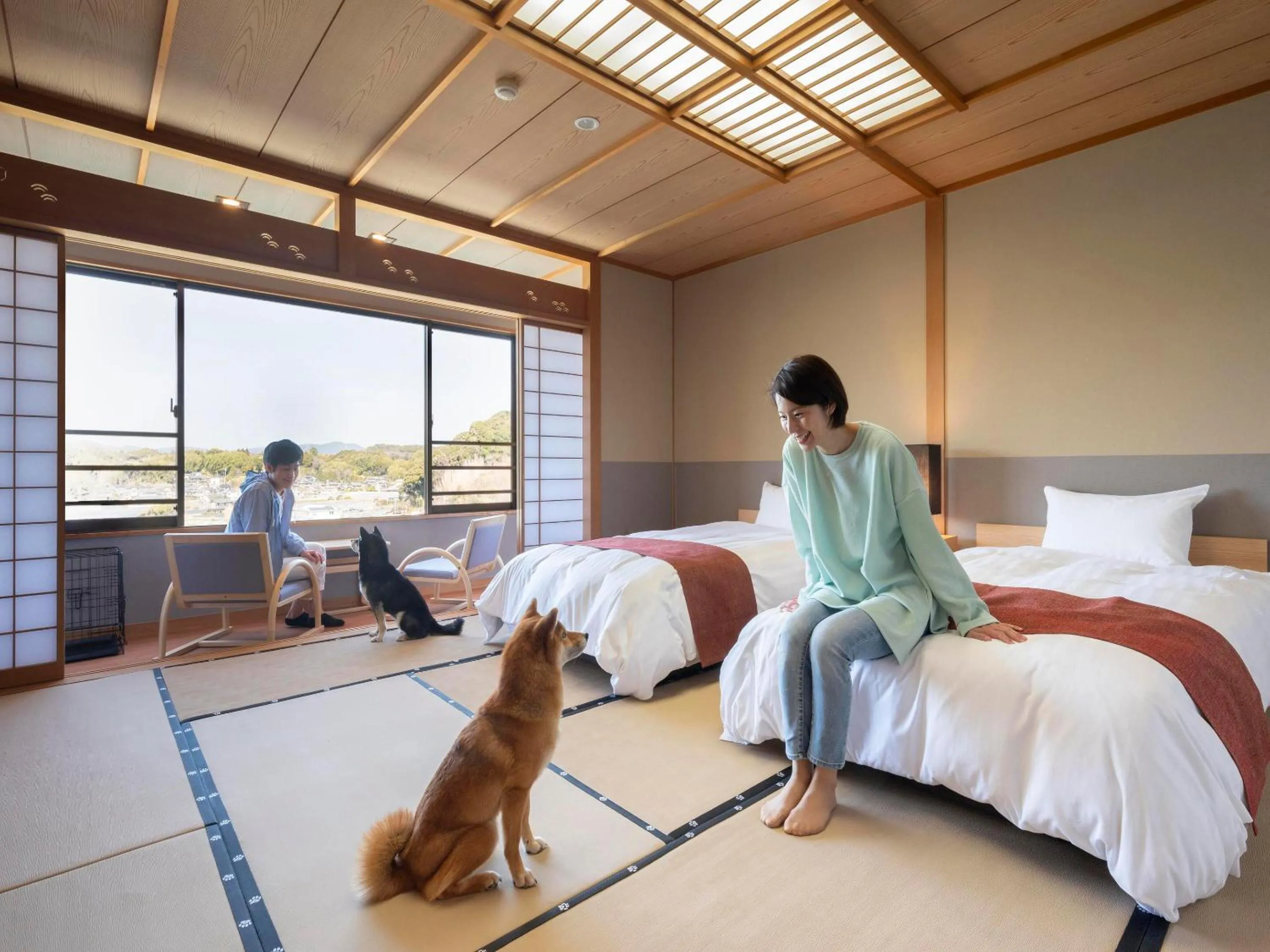 Photo of the whole room, Bed in Hamanako Wan Wan Paradise Hotel