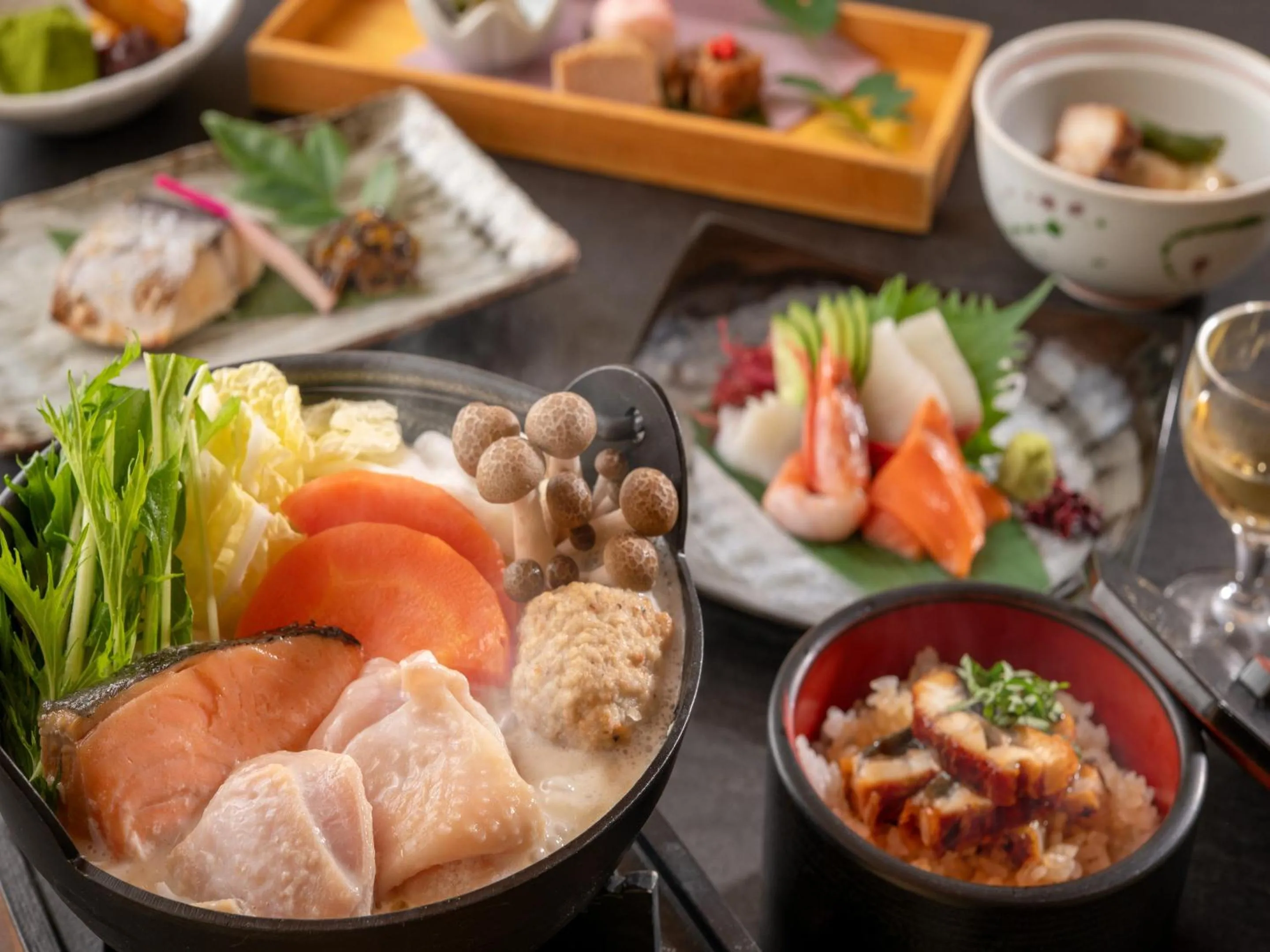 Dinner in Hamanako Wan Wan Paradise Hotel