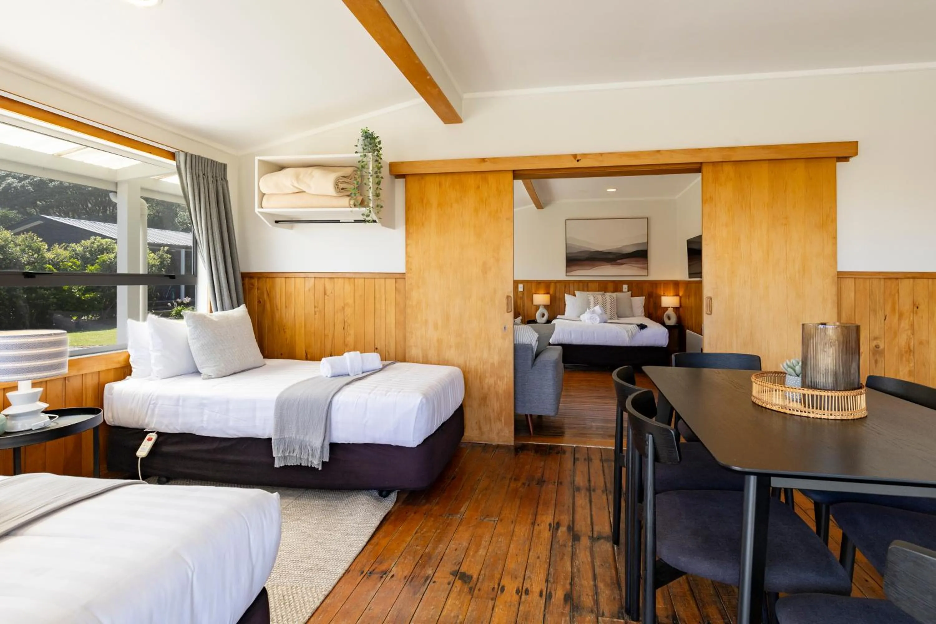 Bed in Punakaiki Beachfront Motels