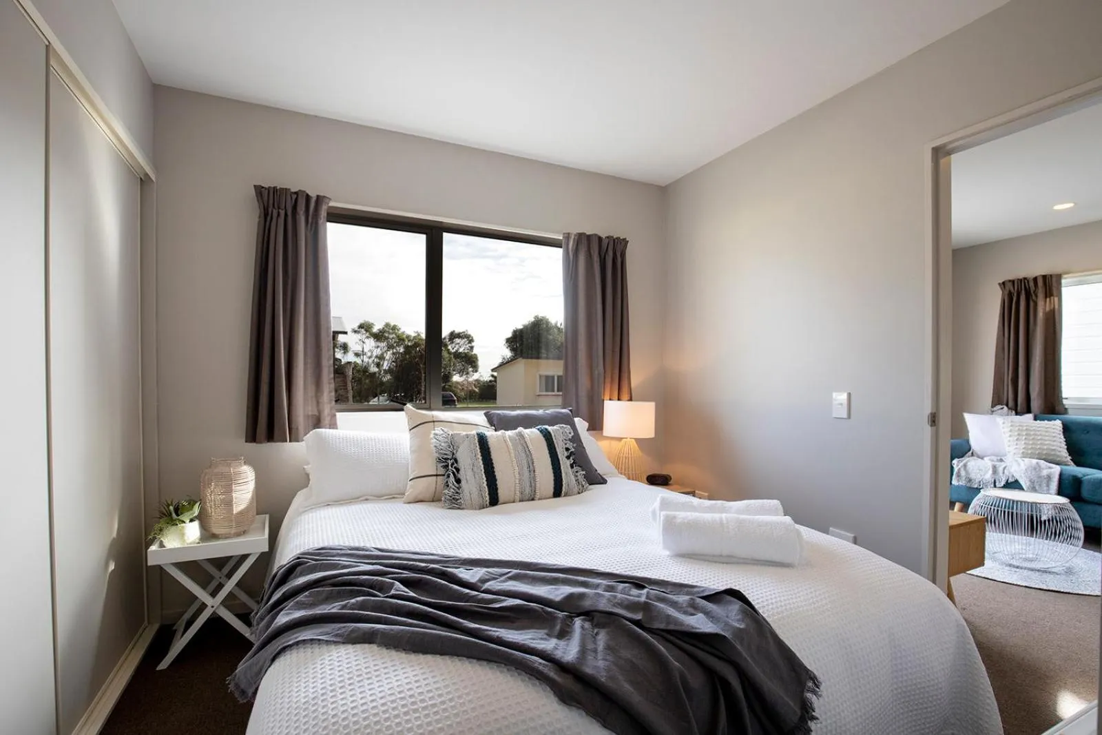 Bedroom, Bed in Punakaiki Beachfront Motels