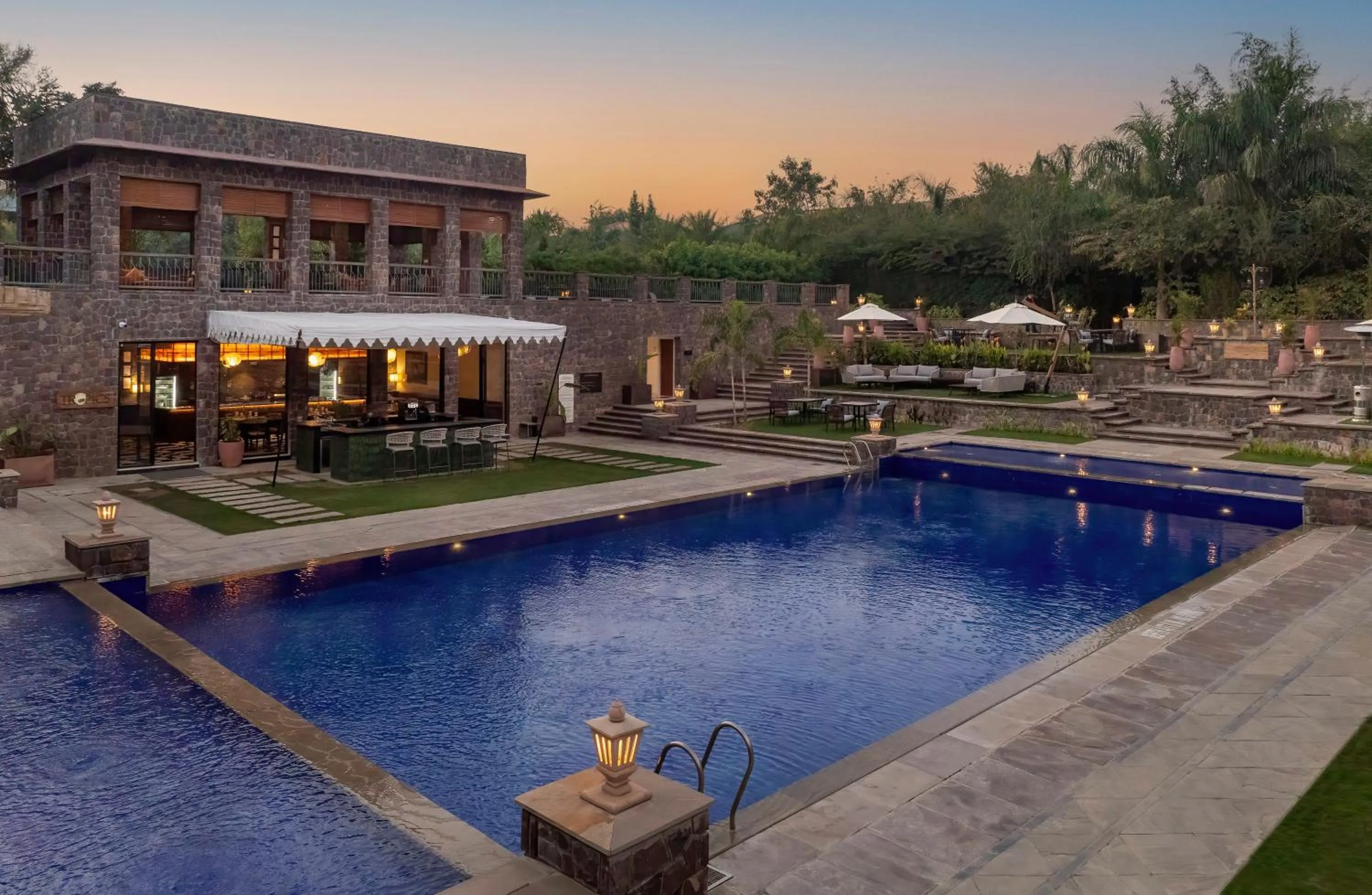 Swimming pool in Taj Sawai,Ranthambore
