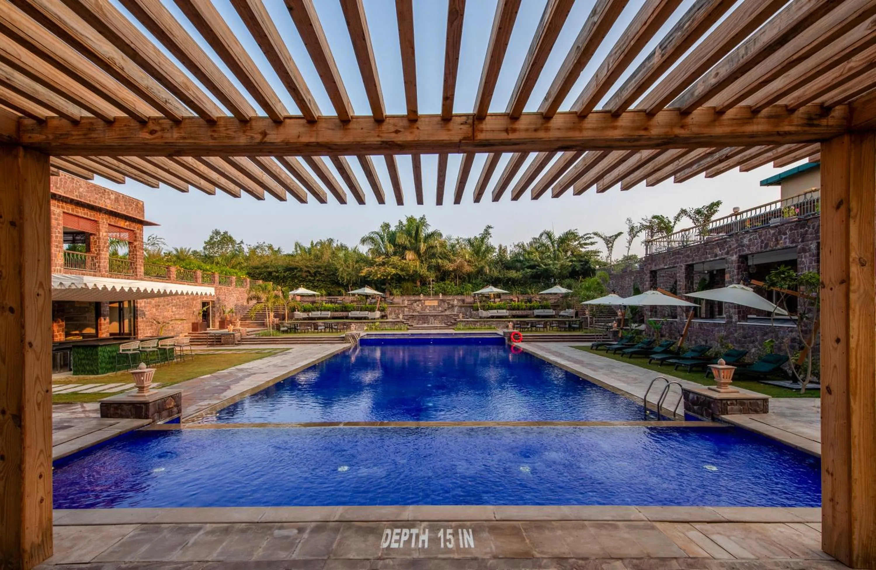 Swimming pool in Taj Sawai,Ranthambore