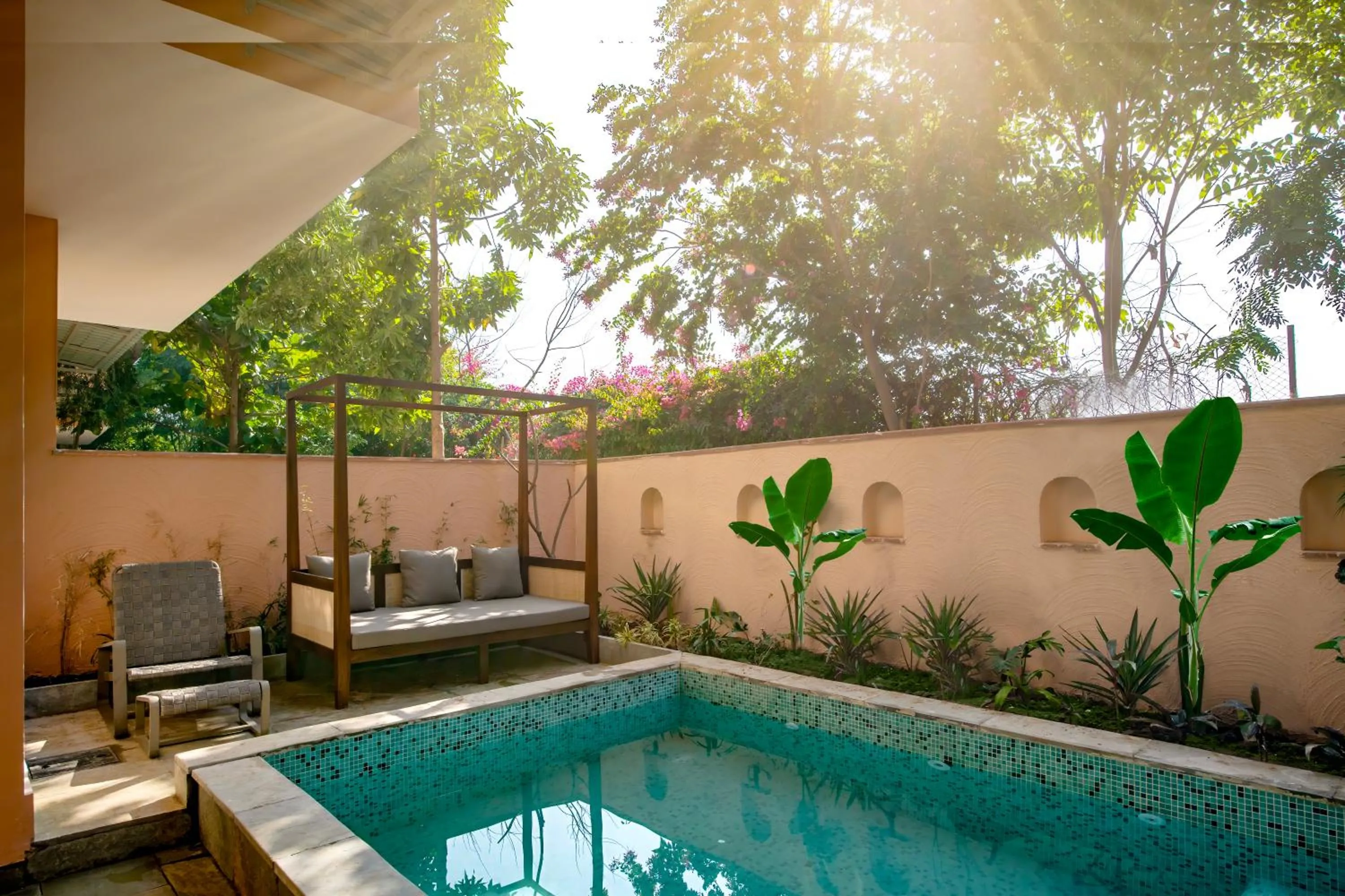Pool view in Taj Sawai,Ranthambore