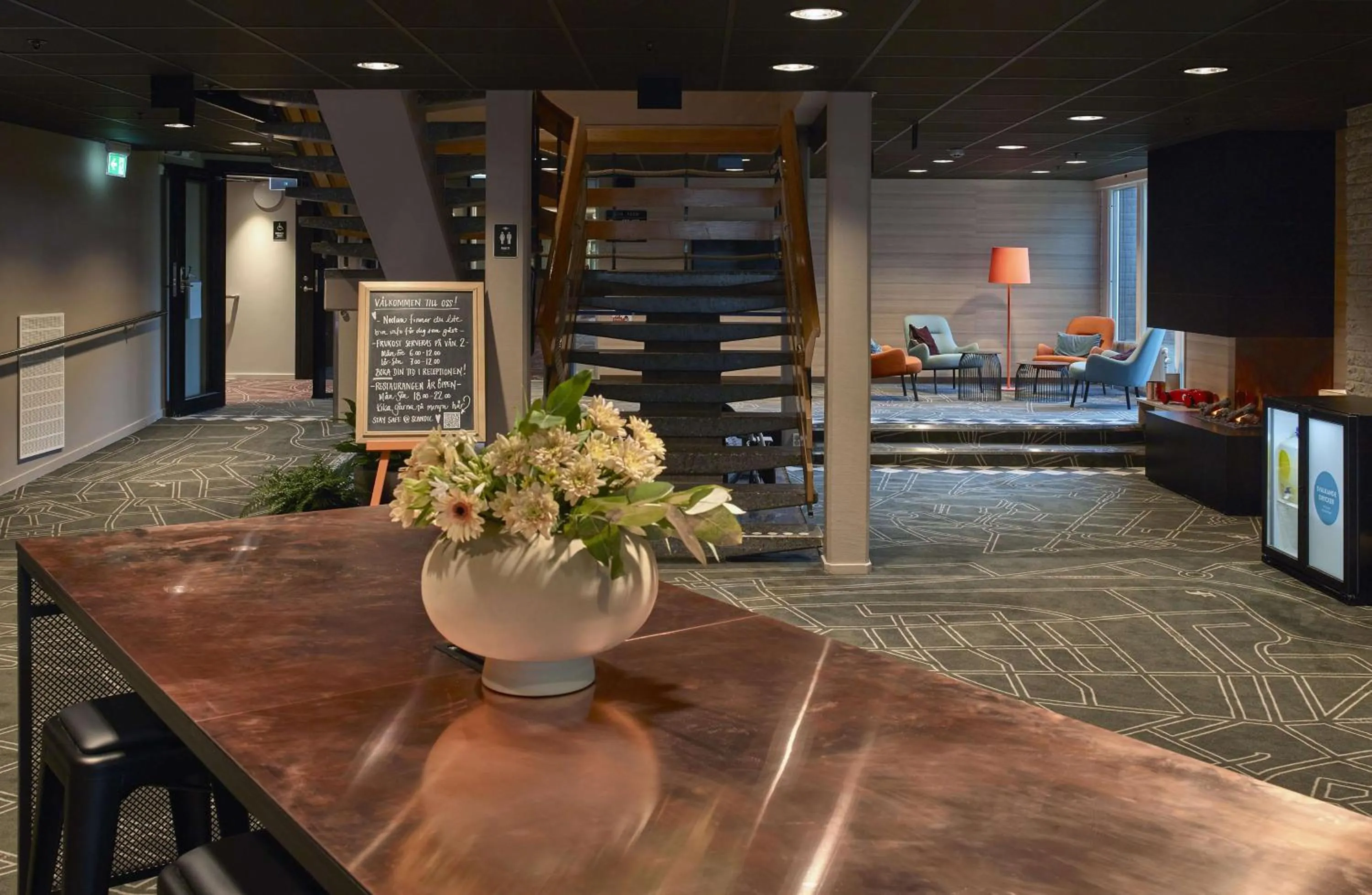 Lobby or reception in Scandic Luleå