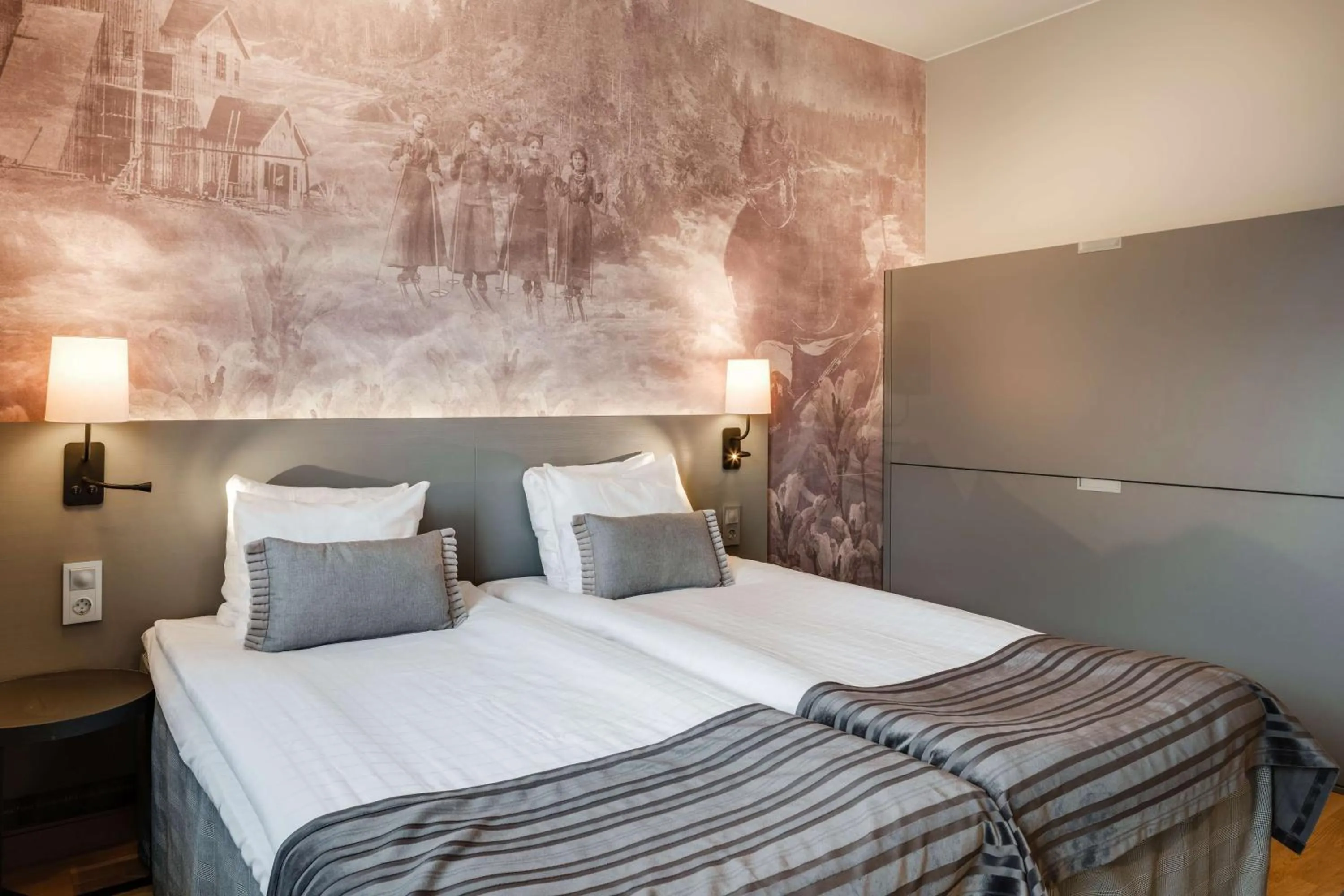 Bedroom, Bed in Scandic Skellefteå