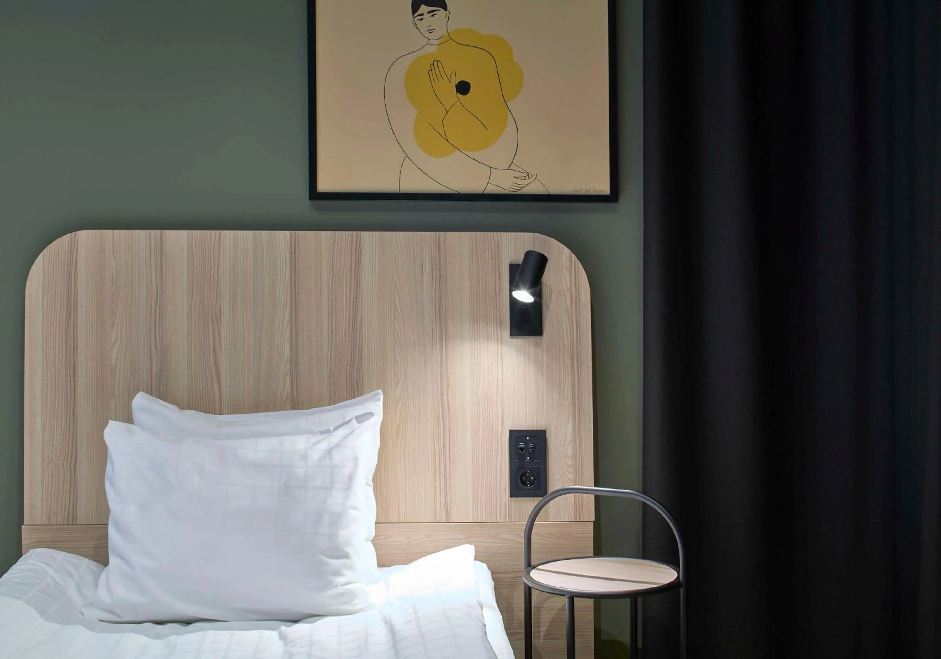 Bedroom, Bed in Scandic Skellefteå