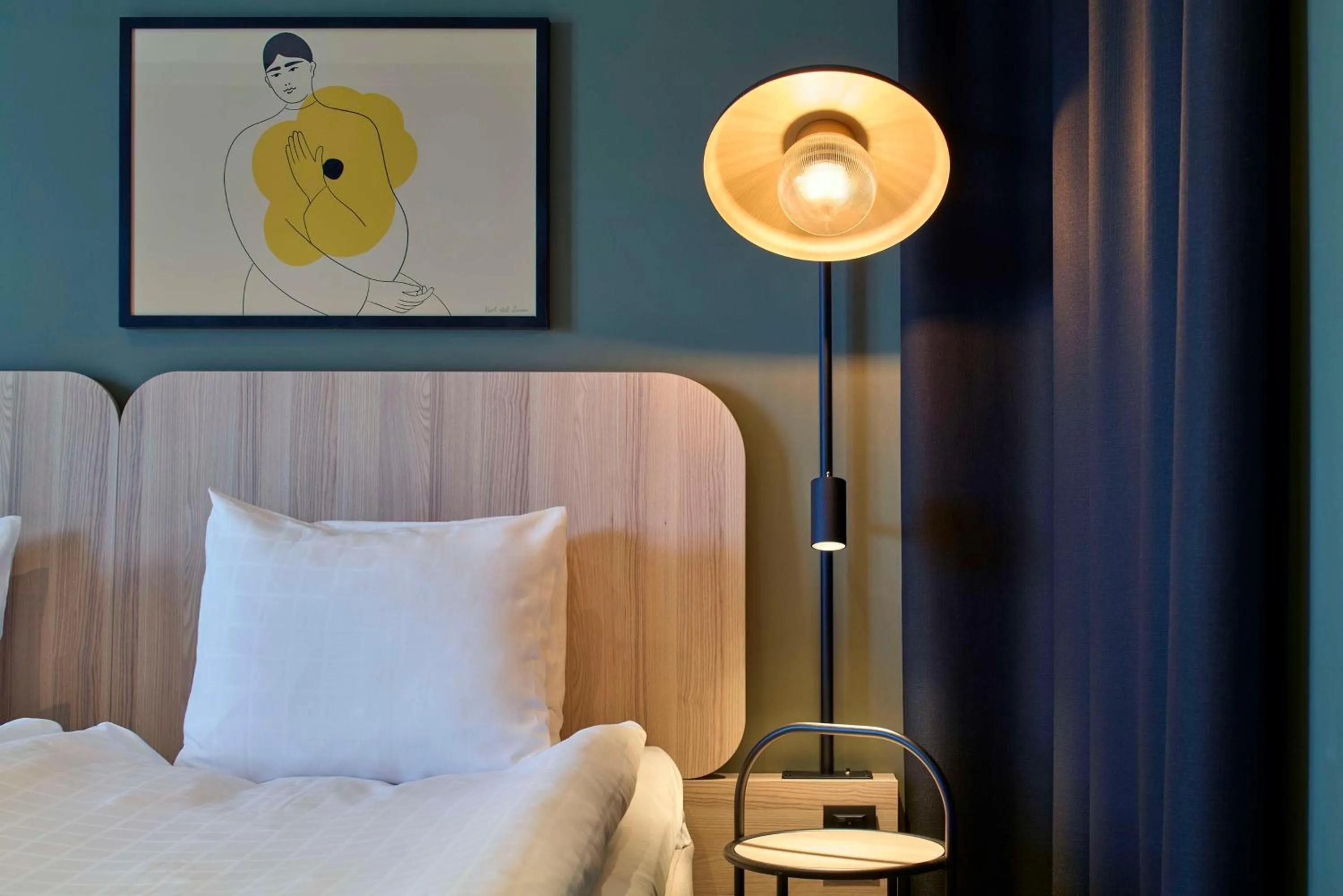 Bedroom, Bed in Scandic Skellefteå