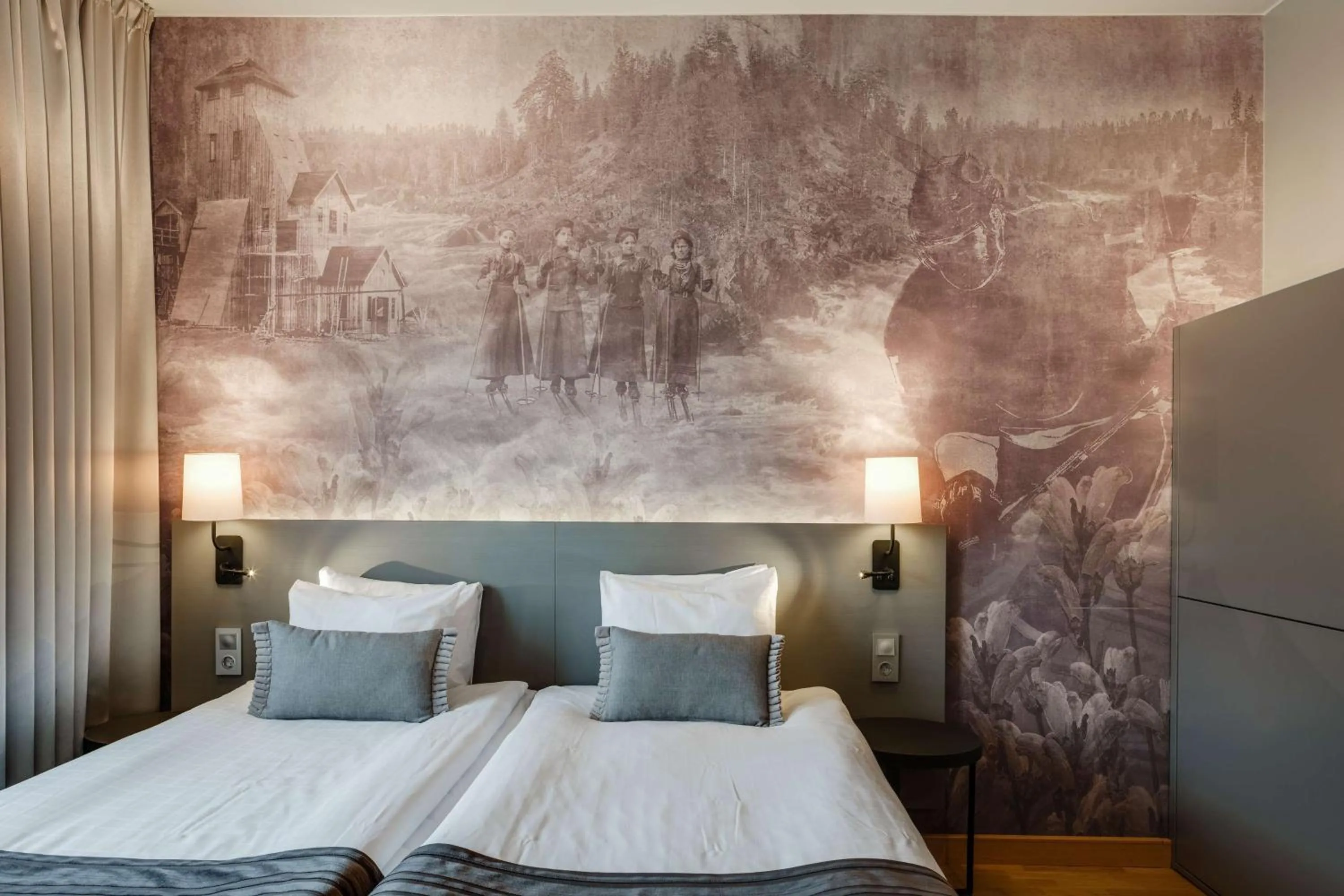 Bedroom, Bed in Scandic Skellefteå