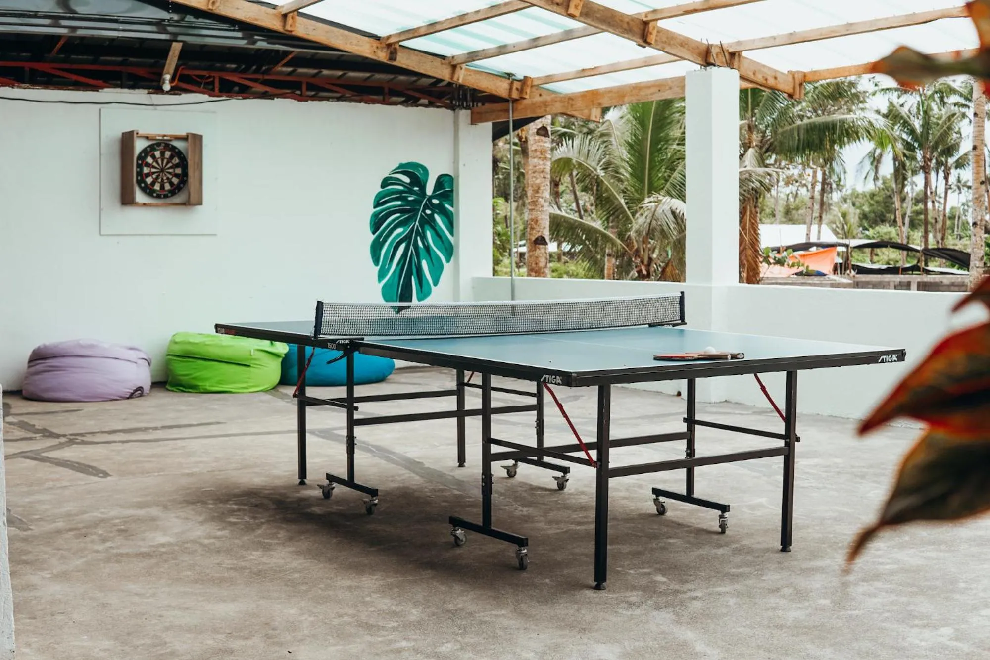 Table tennis in Sunlit Hostel