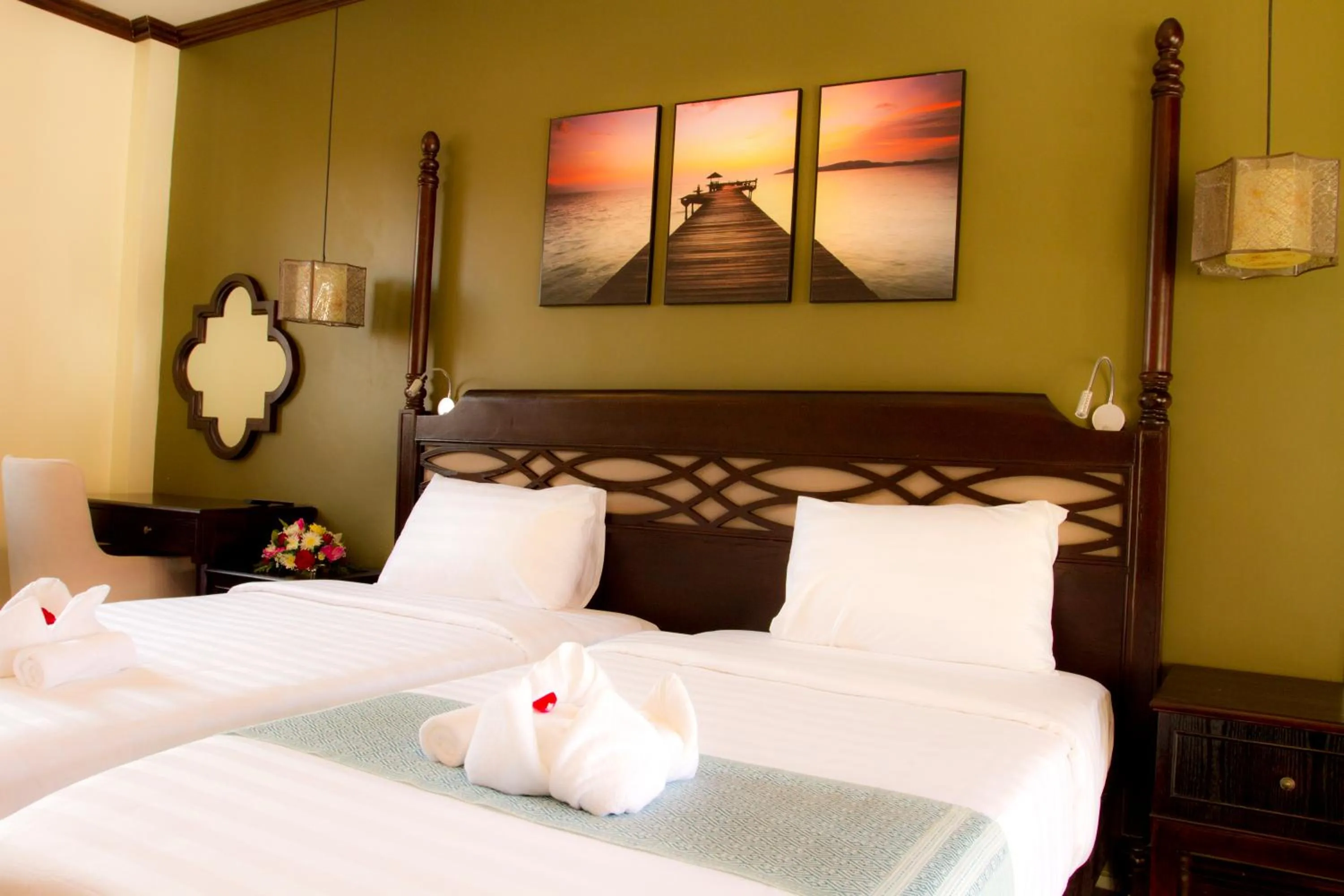 Twin Room with Garden View - single occupancy in Sunrise Garden House - Luang Prabang