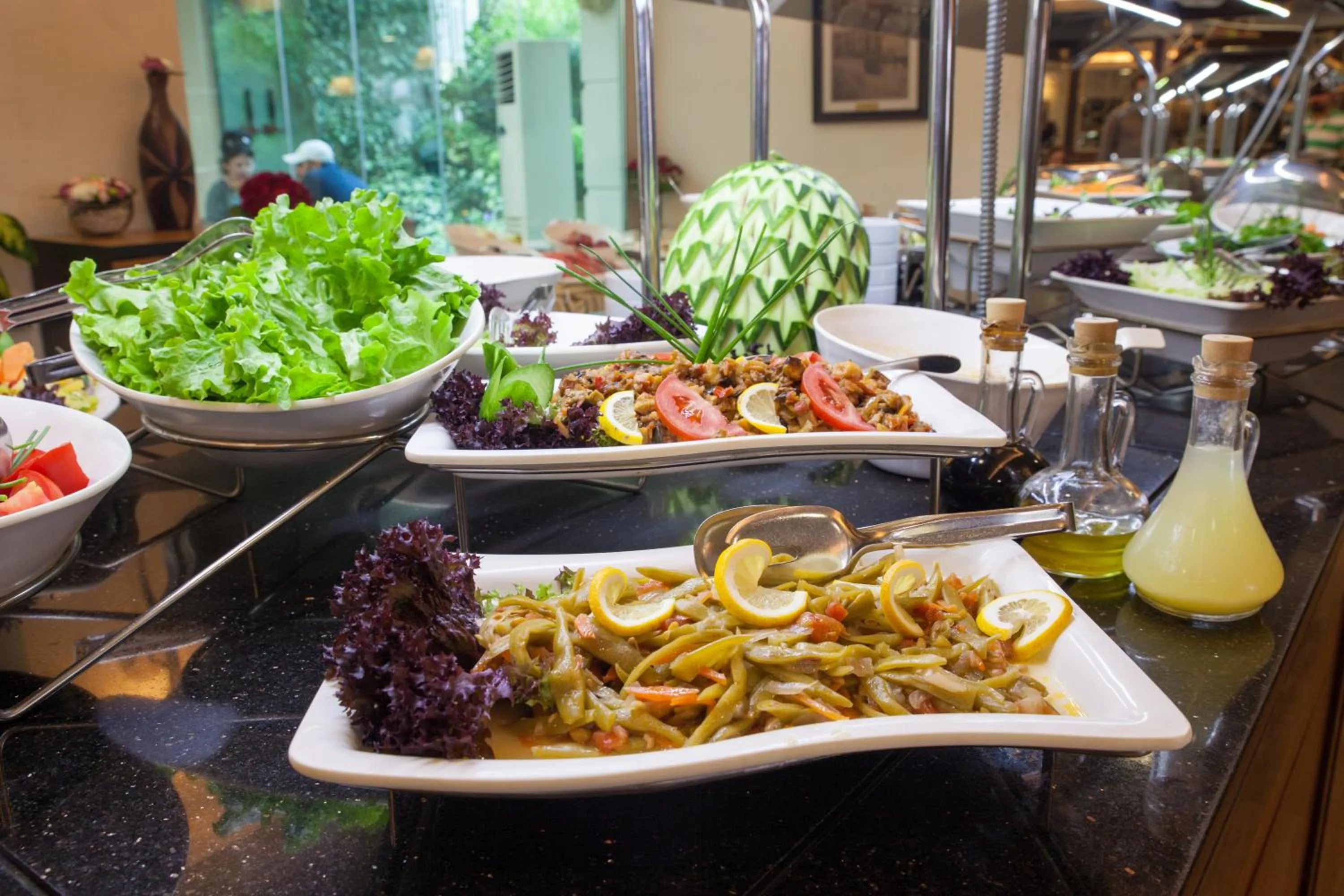 Buffet breakfast in Midas Hotel