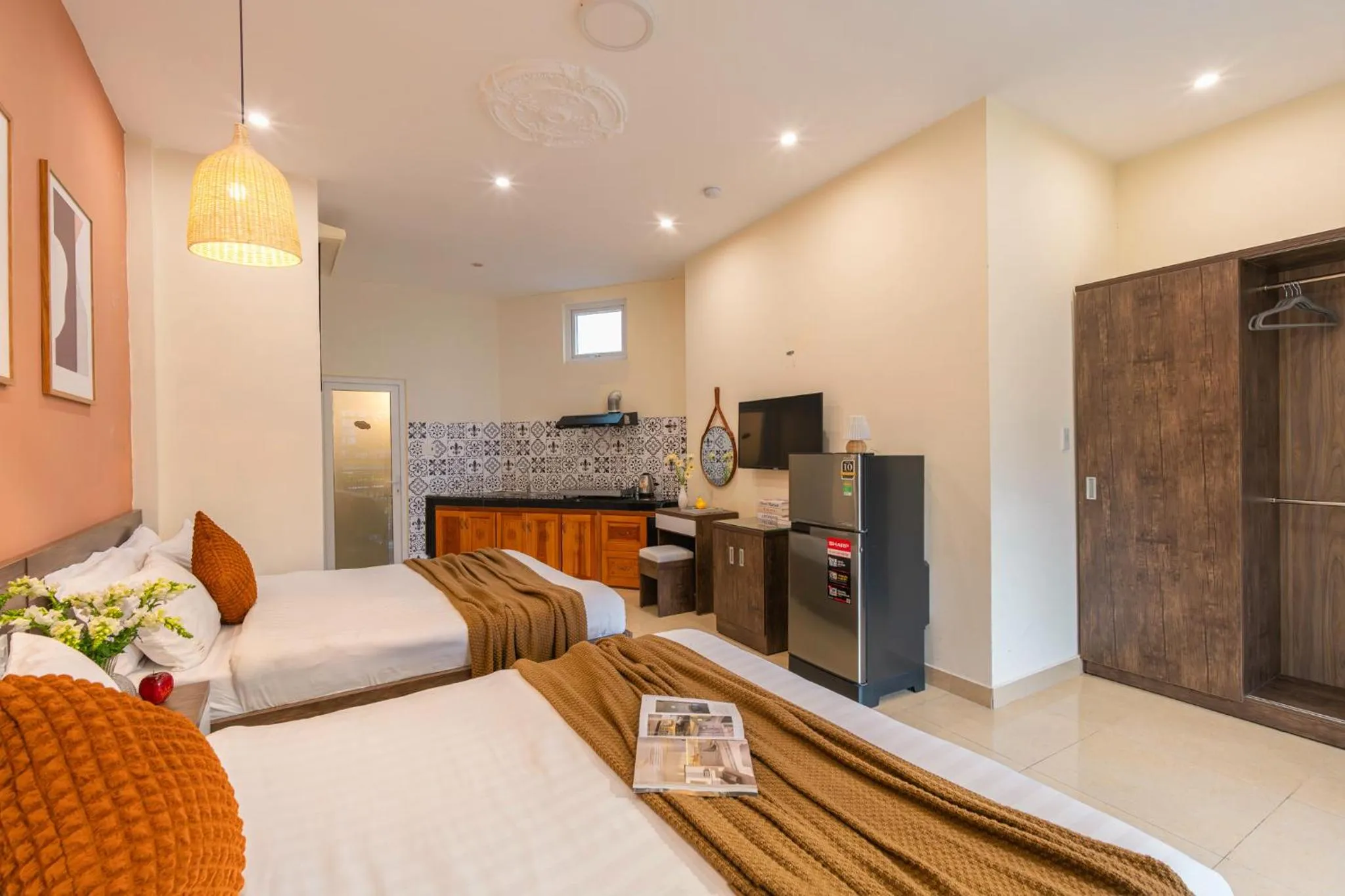 Bedroom, Bed in Green Meadow Central Đà Lạt - O'TEL