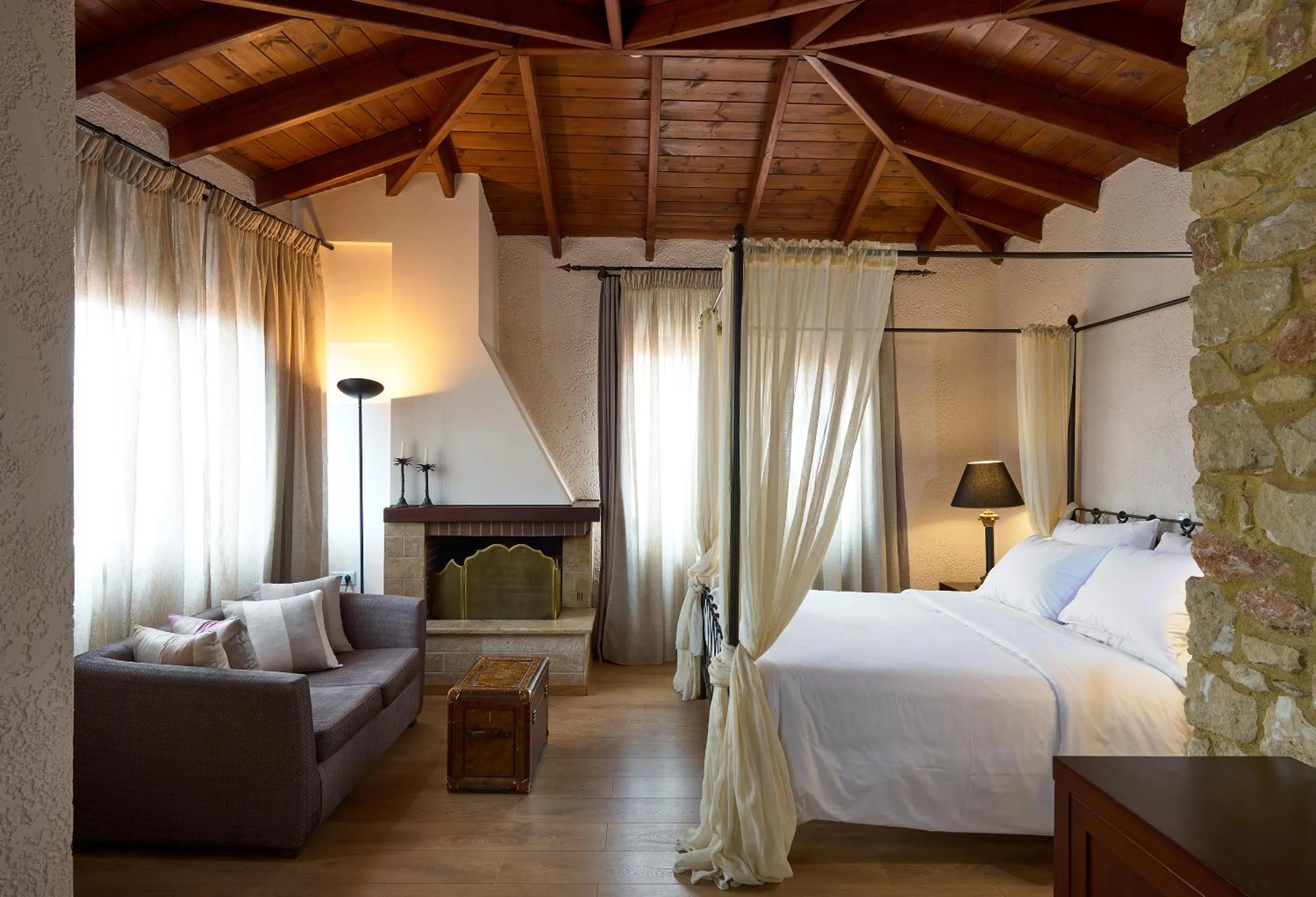 Bed in Olympus Mediterranean Boutique Hotel