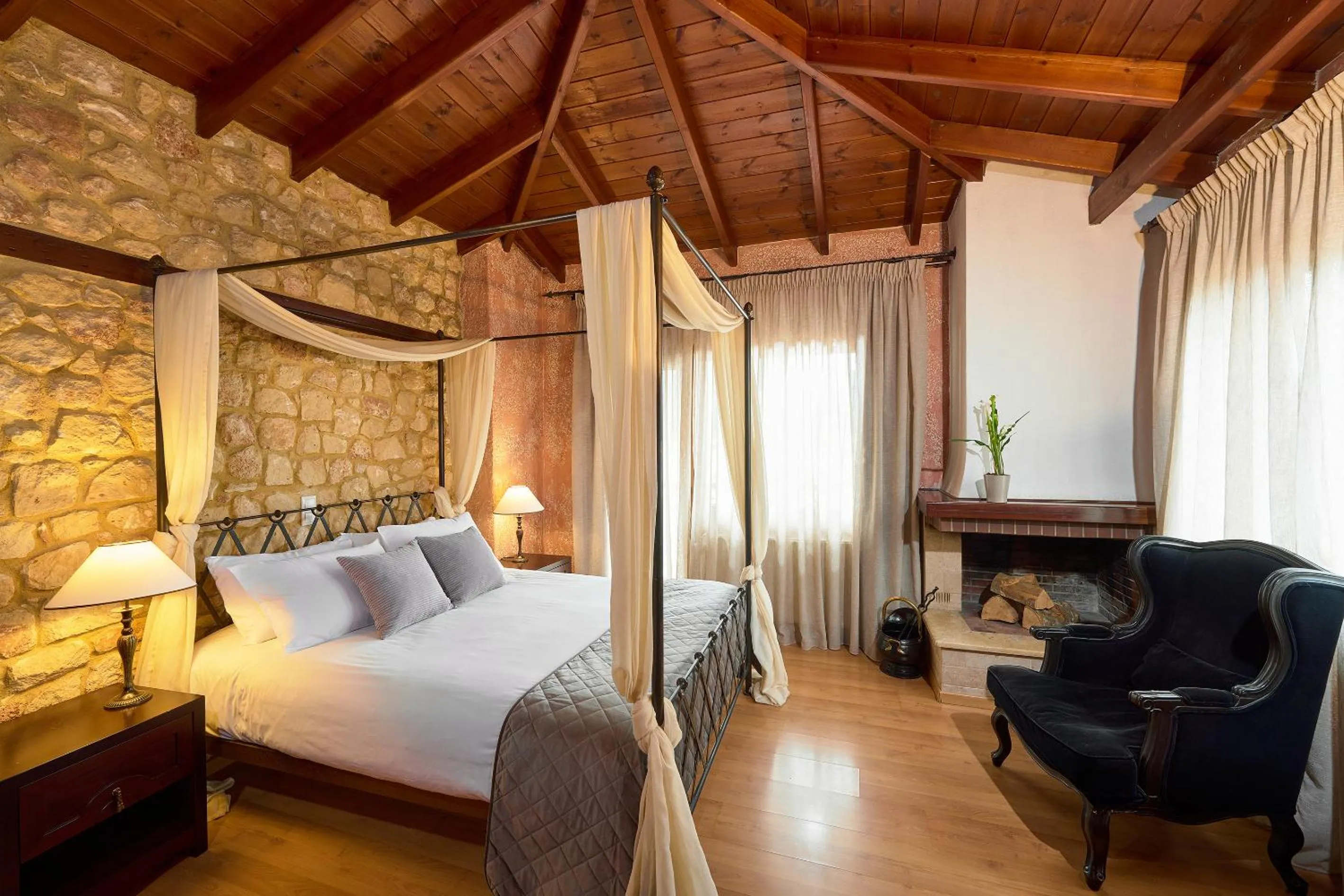 Bed in Olympus Mediterranean Boutique Hotel