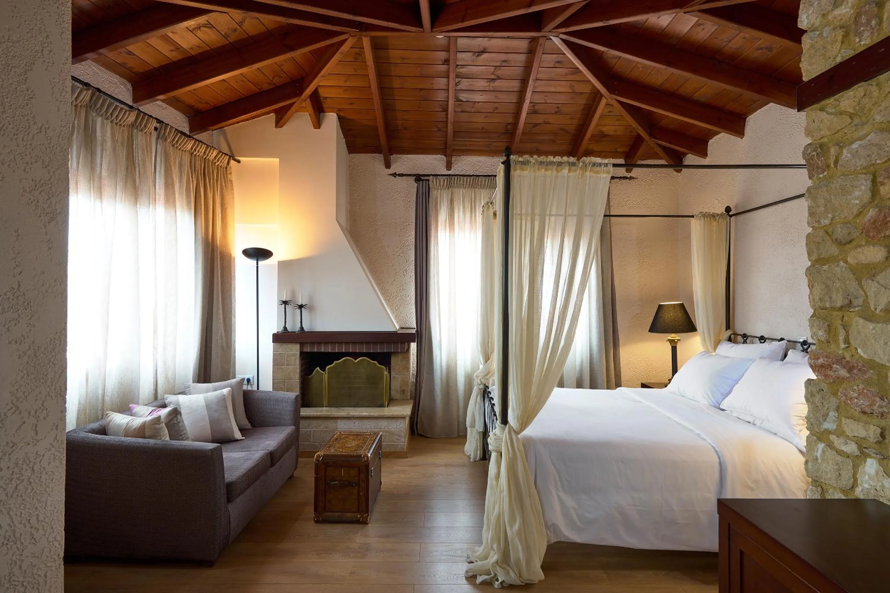 Bed in Olympus Mediterranean Boutique Hotel