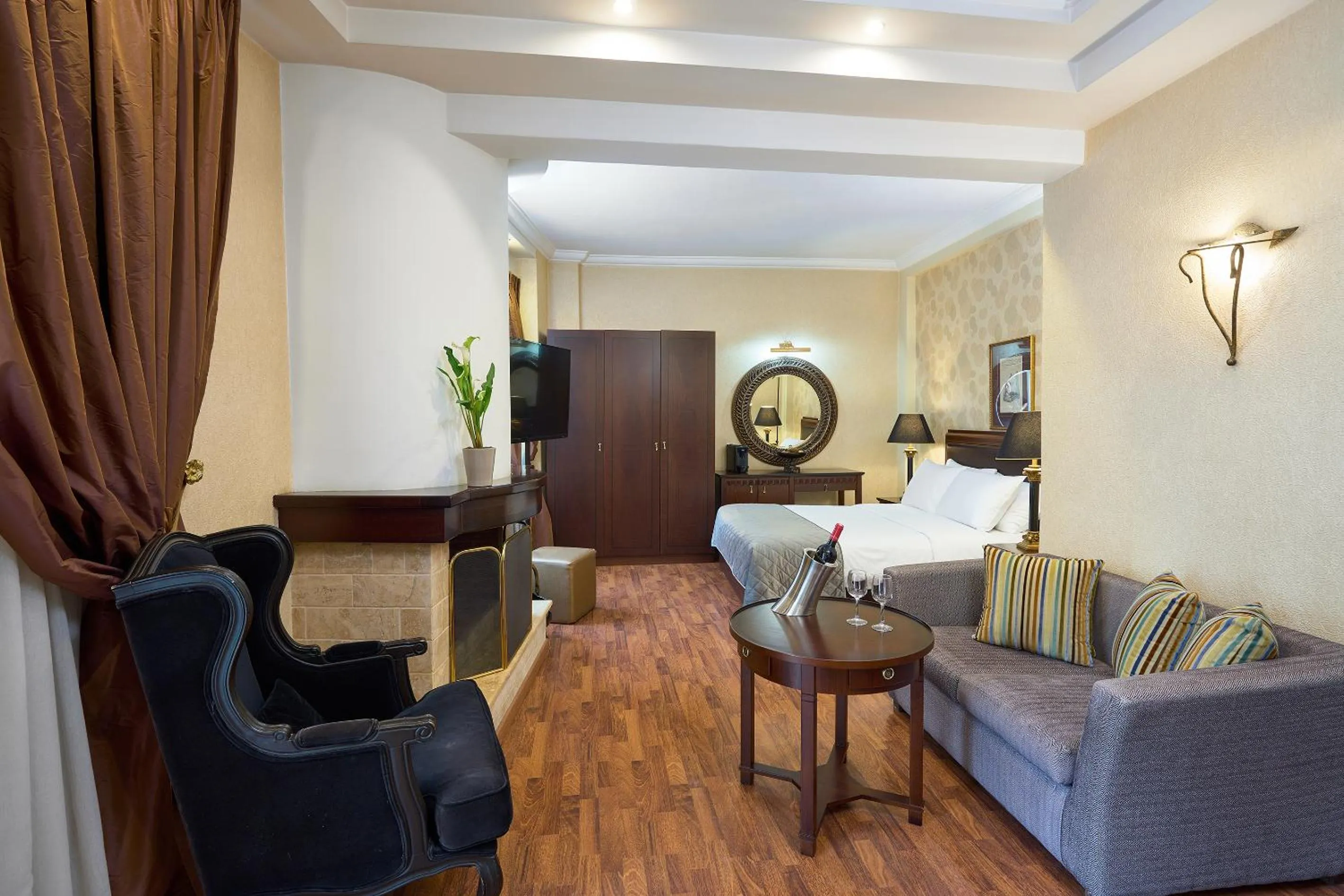 Bed in Olympus Mediterranean Boutique Hotel