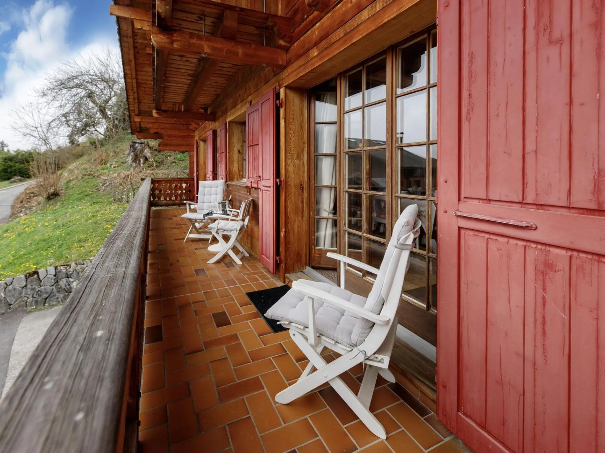 Balcony/Terrace in Chalet Saint Piran-1 by Interhome