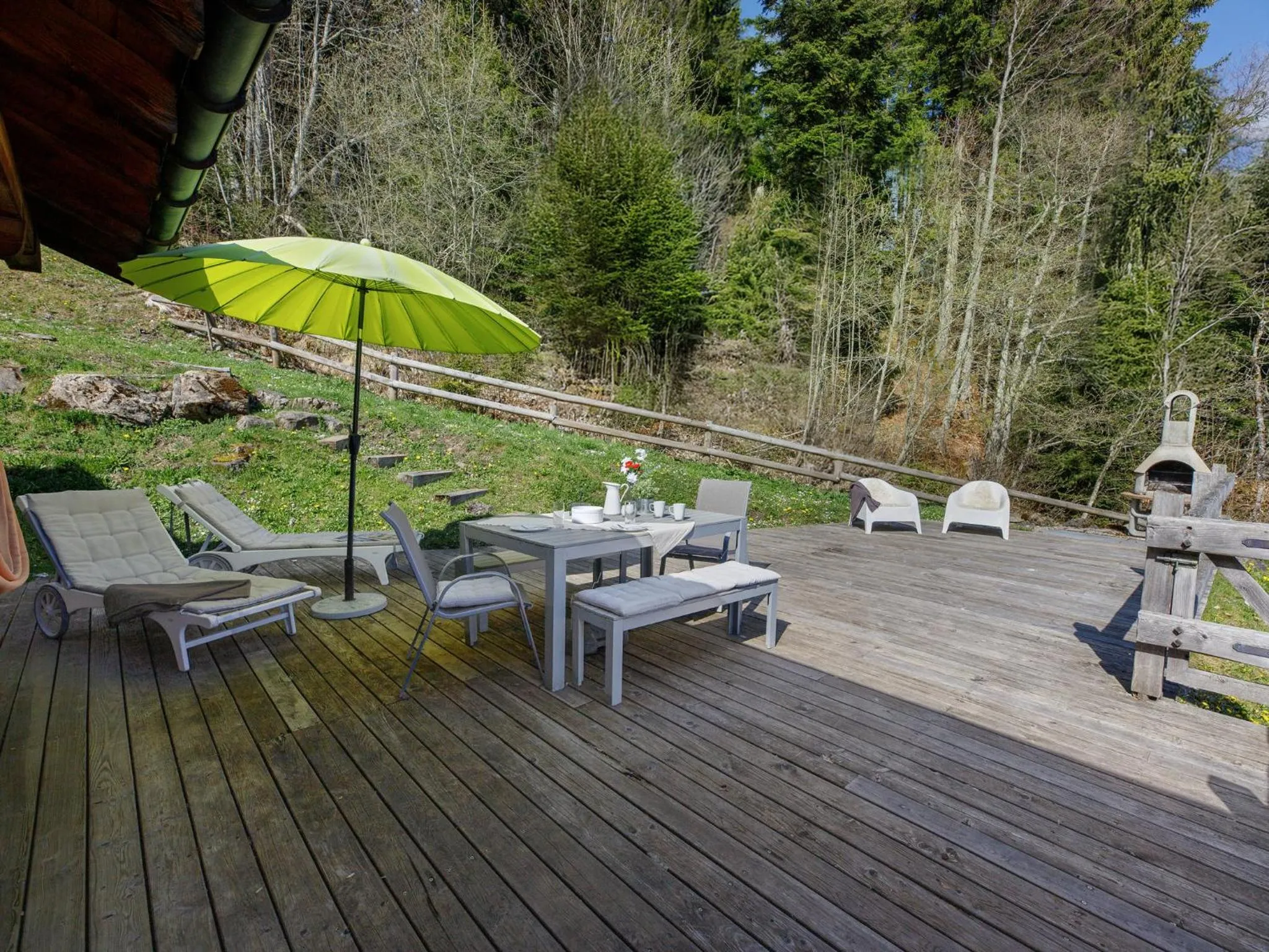 Balcony/Terrace in Chalet Saint Piran-1 by Interhome