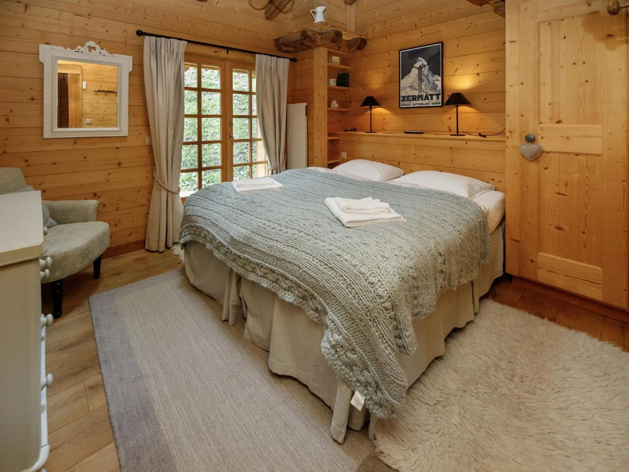 Bedroom, Bed in Chalet Saint Piran-1 by Interhome
