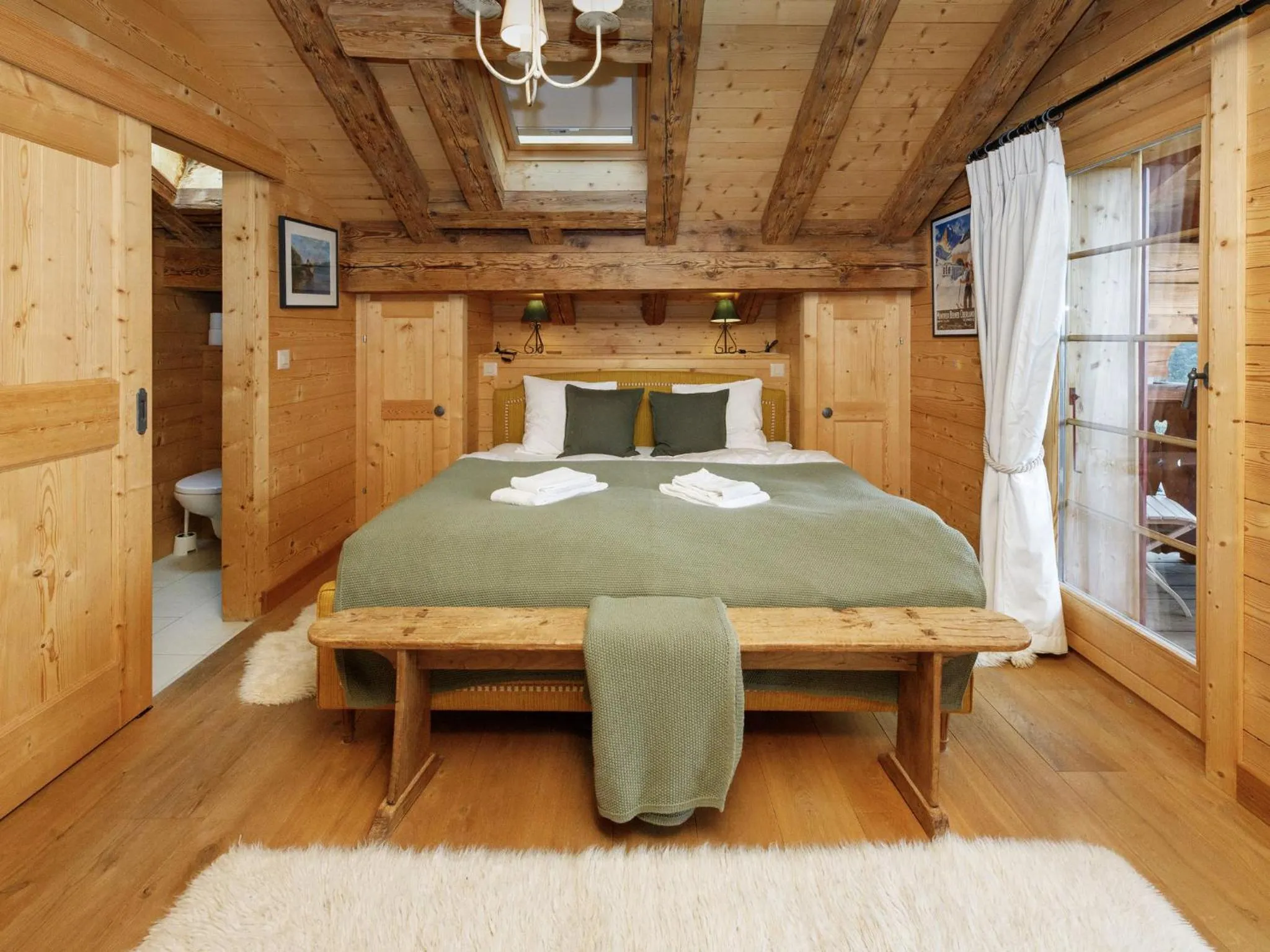 Bedroom, Bed in Chalet Saint Piran-1 by Interhome