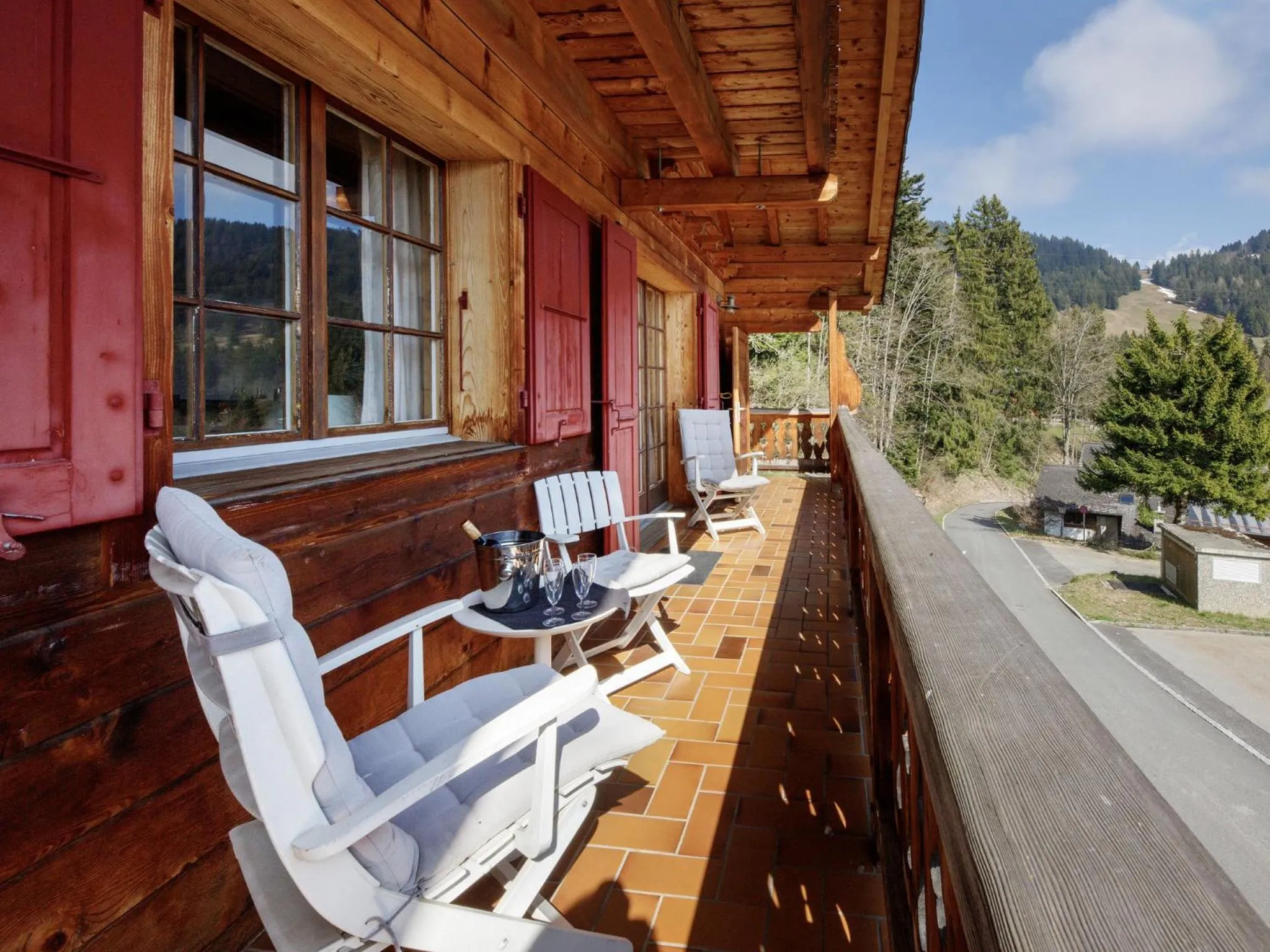 Balcony/Terrace in Chalet Saint Piran-1 by Interhome