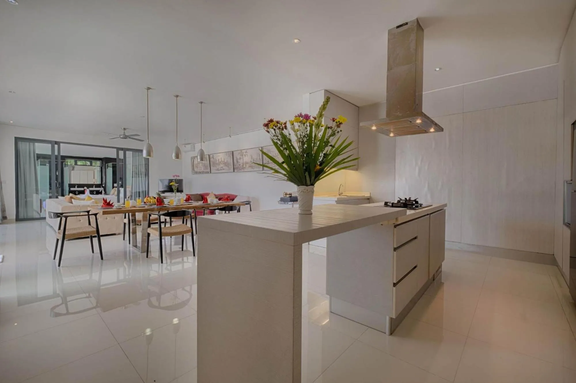 Kitchen or kitchenette in Canggu Villa by Sanga Sanga Hospitality