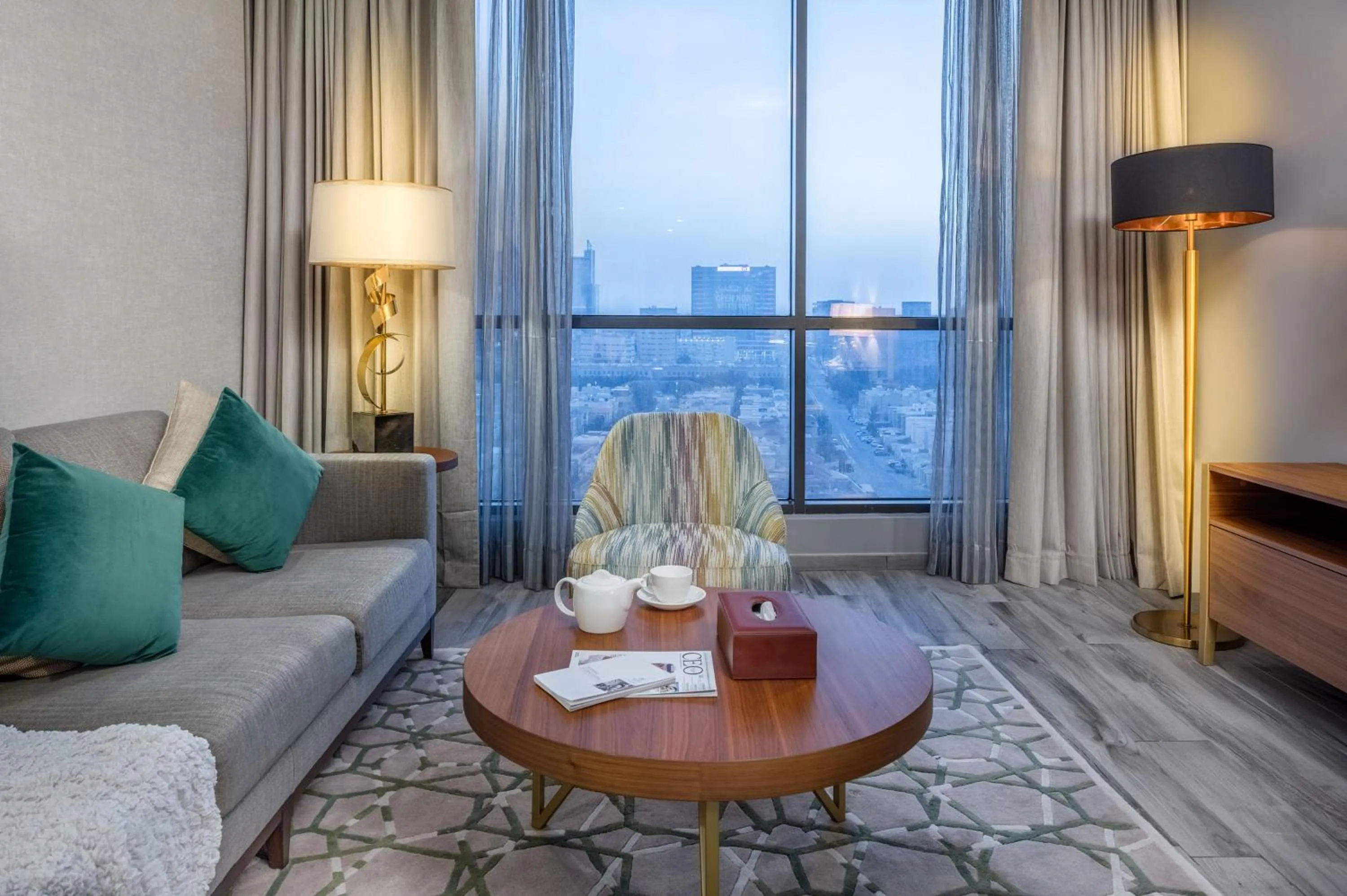 Living room in Ascott Corniche Al Khobar