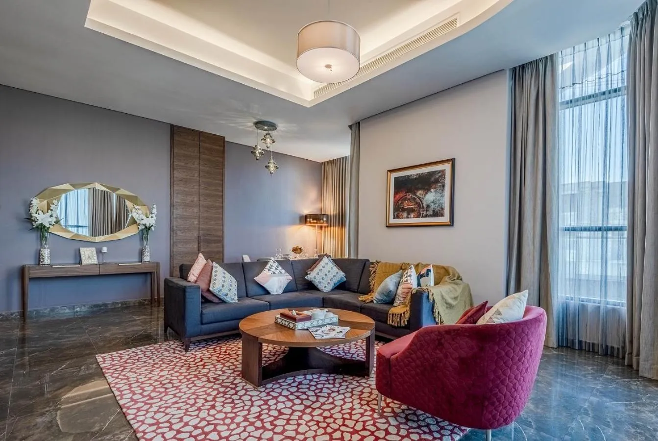 Living room in Ascott Corniche Al Khobar