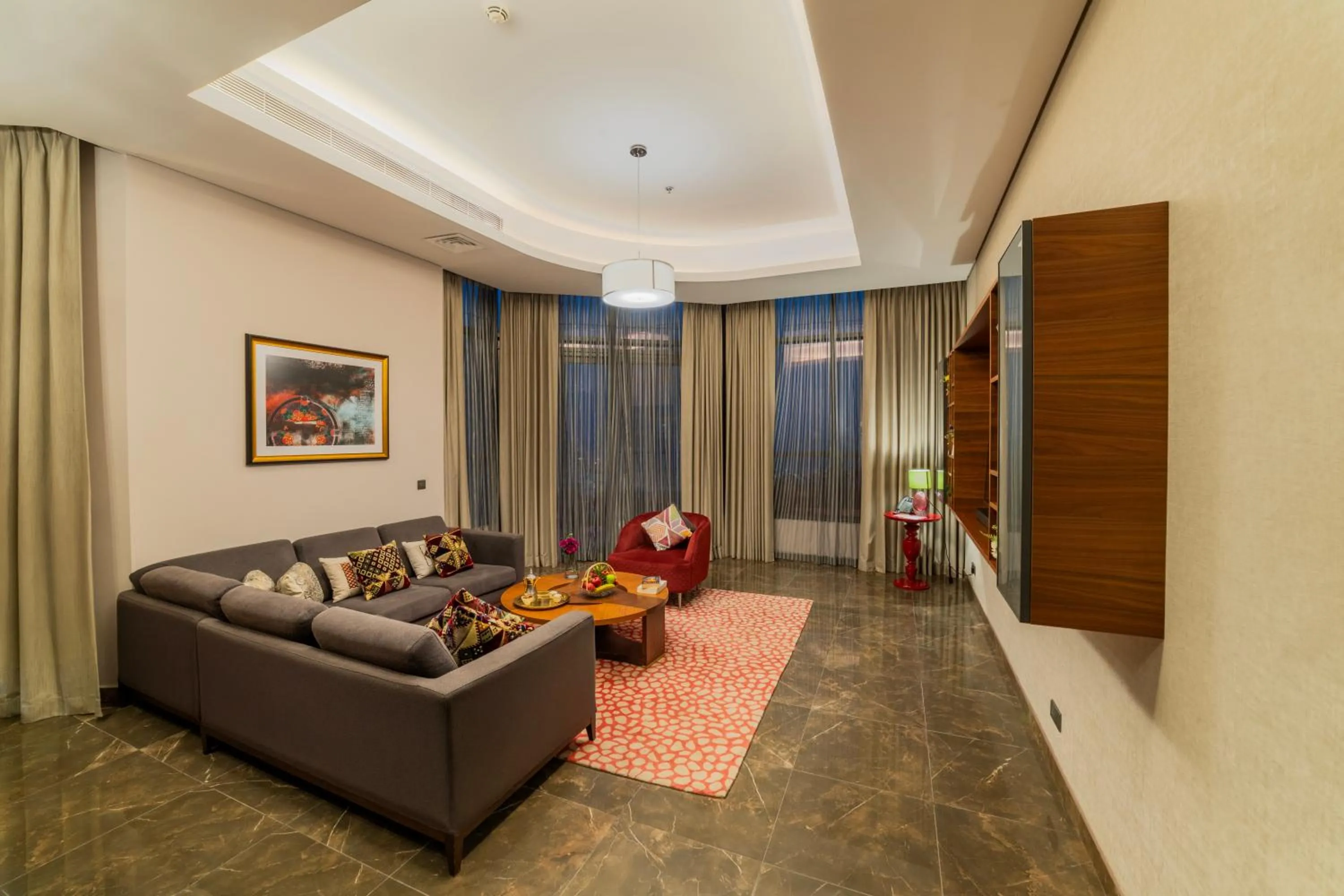 Living room in Ascott Corniche Al Khobar