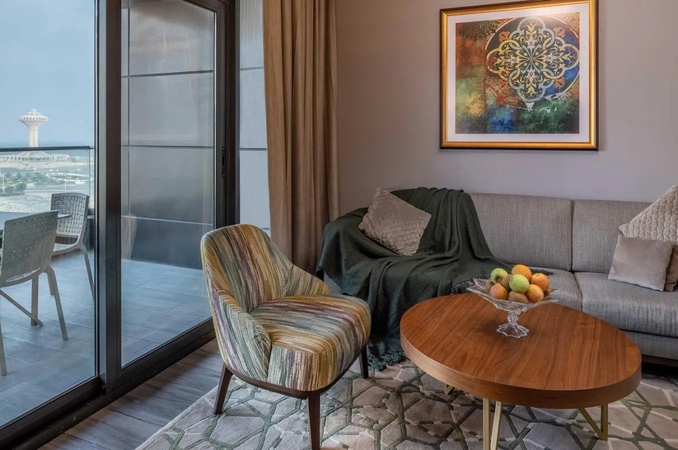 Seating area in Ascott Corniche Al Khobar