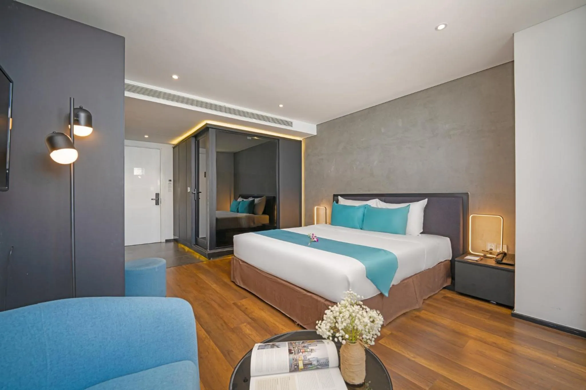 Bed in The Code Hotel & Spa Da Nang - Complimentary Daily Afternoon Tea in Sky Bar