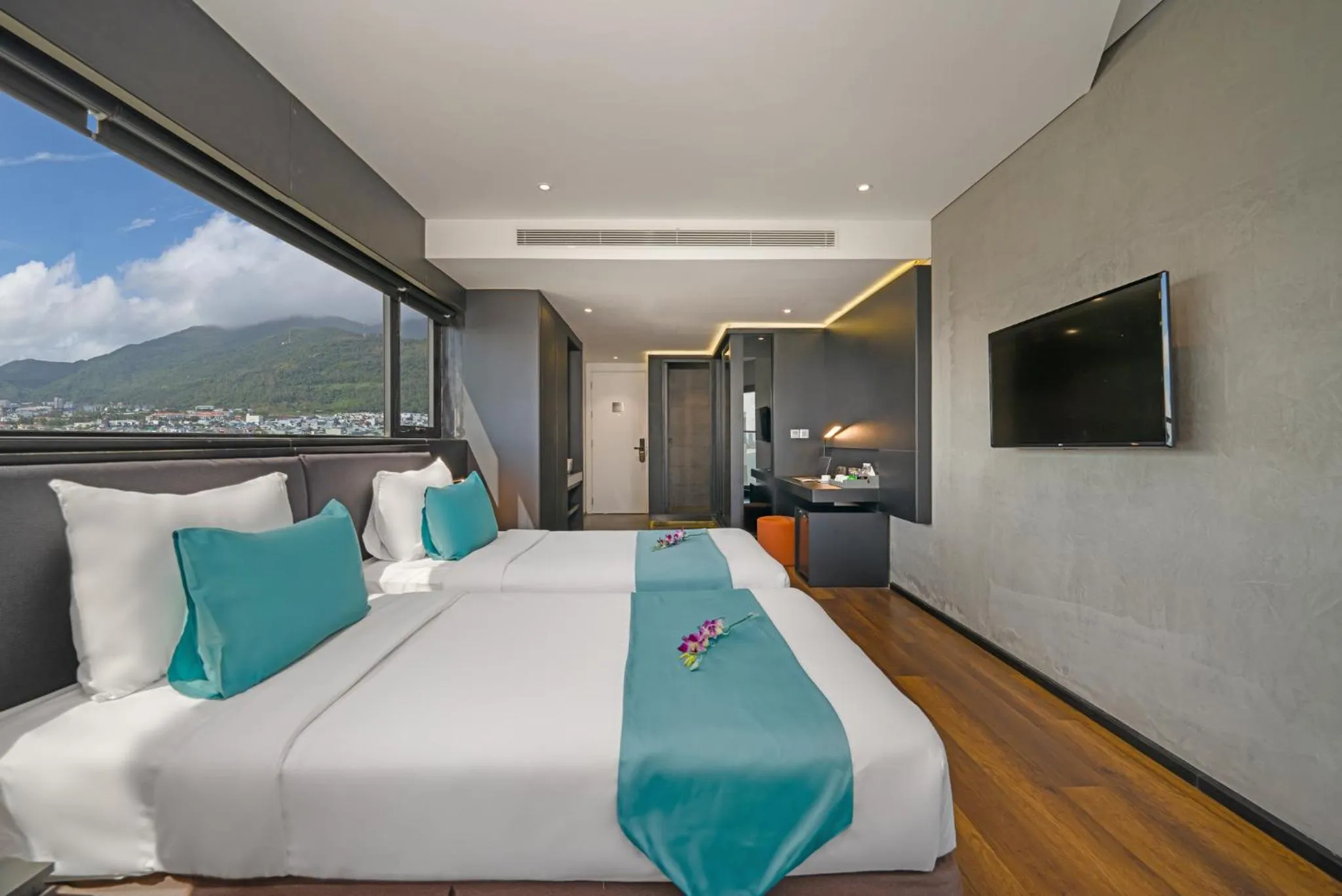 Bed in The Code Hotel & Spa Da Nang - Complimentary Daily Afternoon Tea in Sky Bar