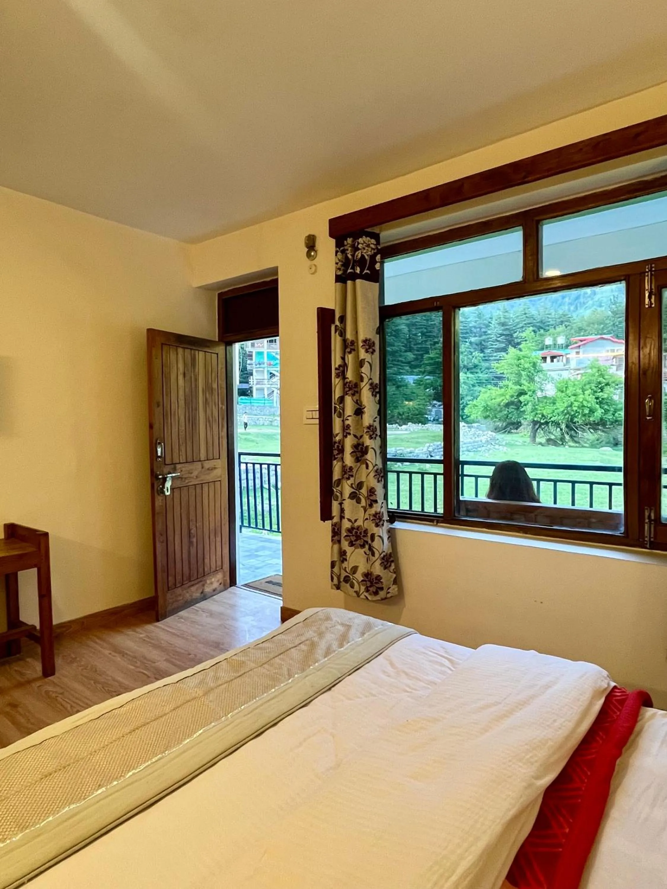 View (from property/room), Bed in Tourist Hotel 10 minutes walking distance from the mall