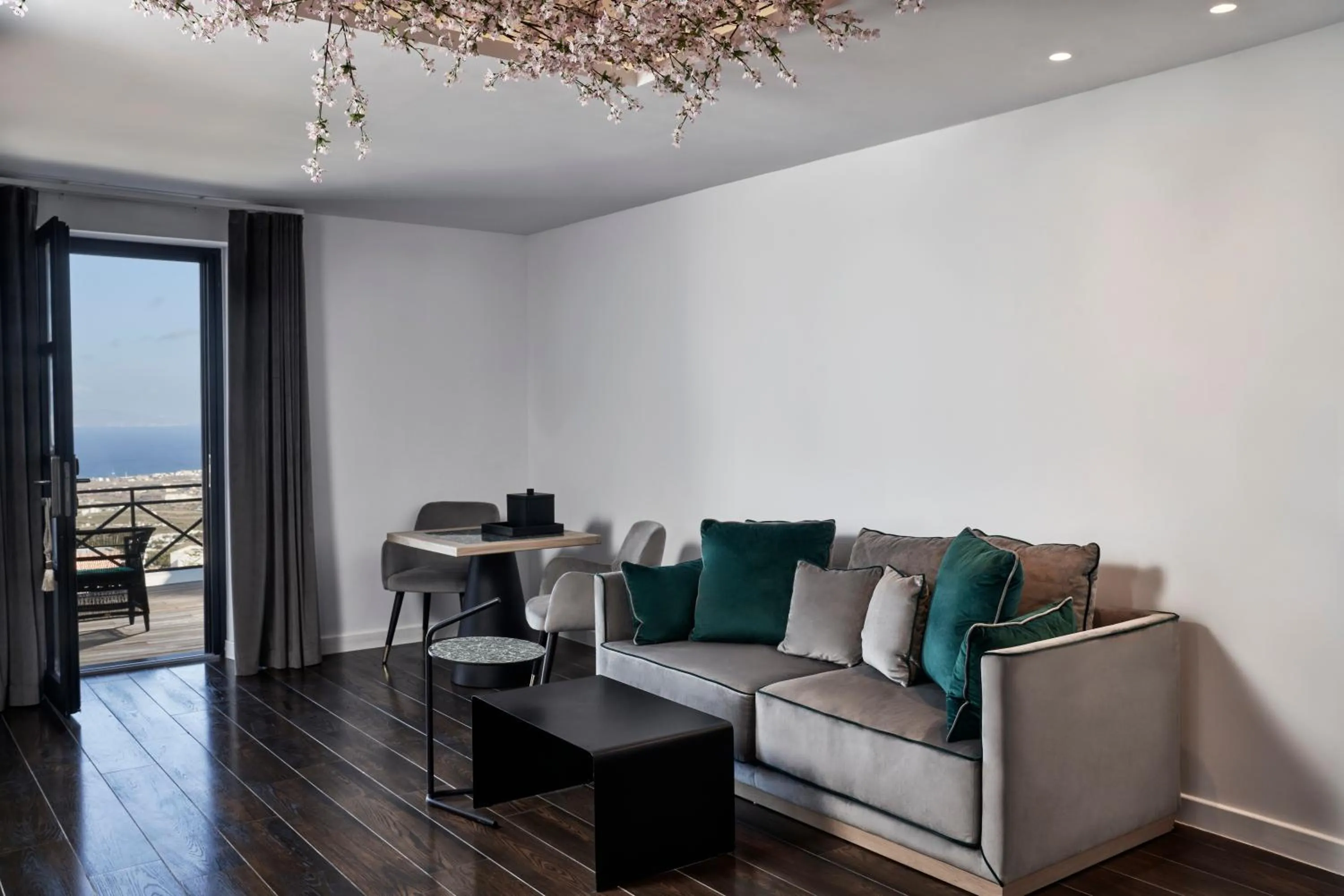 Living room in Katikies Garden Santorini - The Leading Hotels Of The World