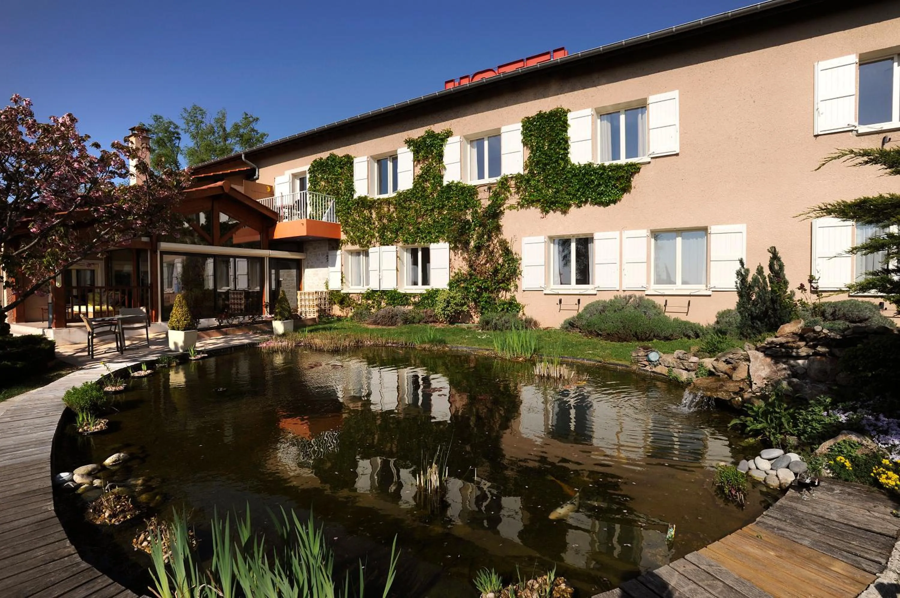 Property building in Logis Hotel Des Grands Vins