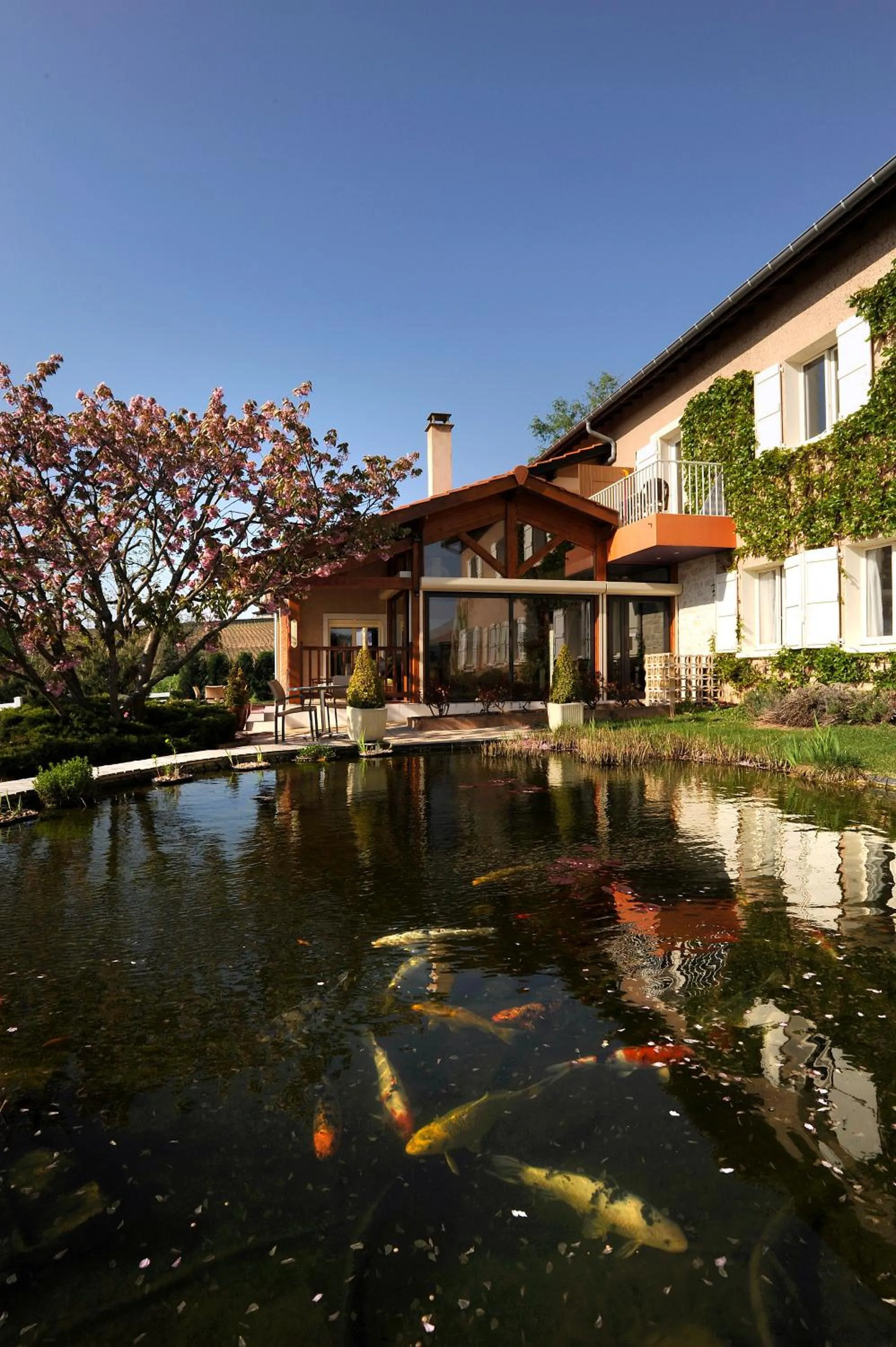 Property building in Logis Hotel Des Grands Vins