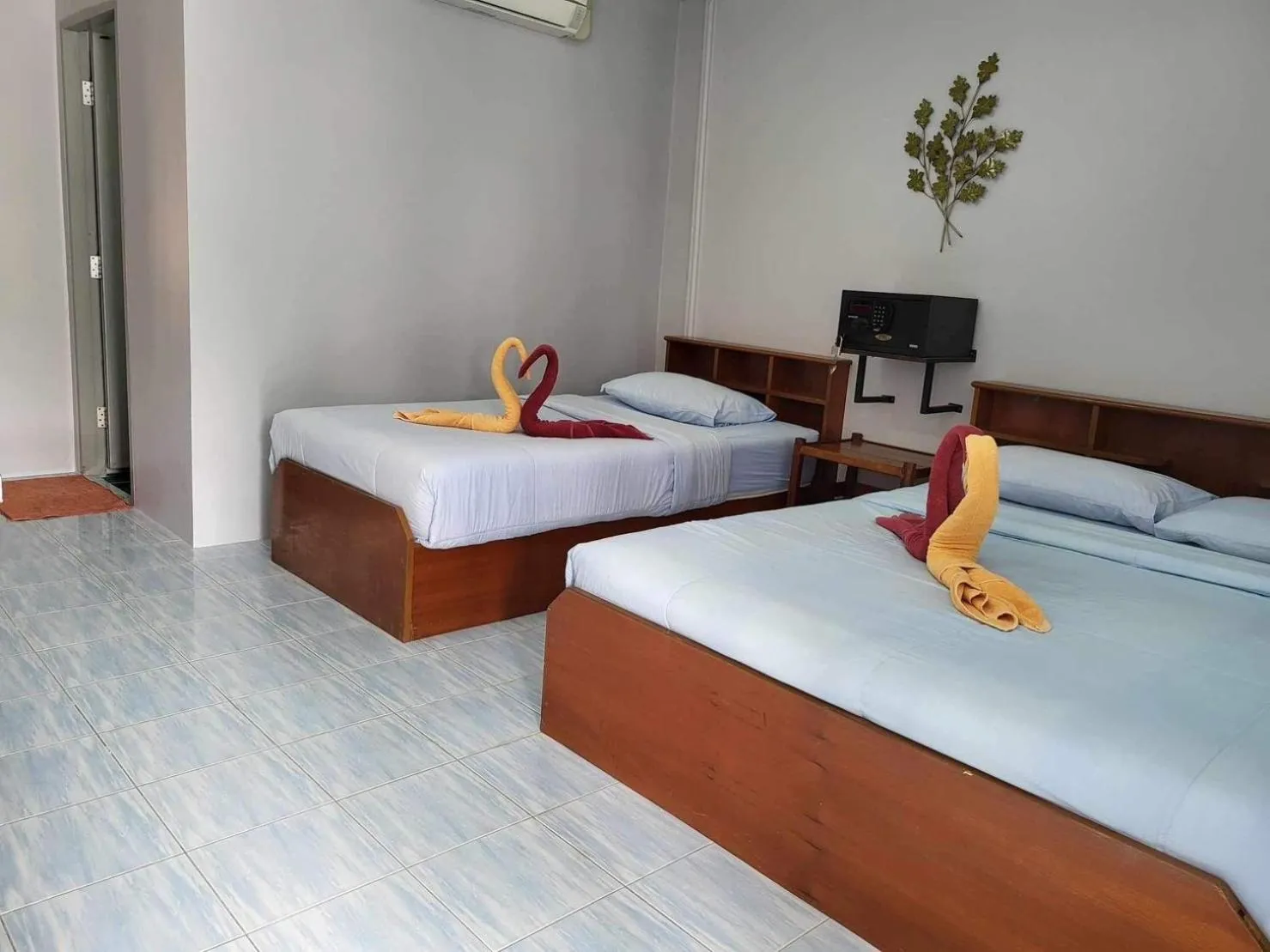 Bed in Rin Beach Resort