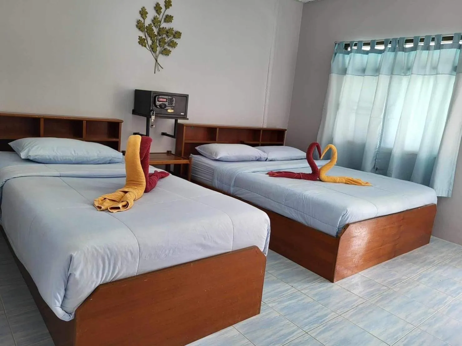Bed in Rin Beach Resort