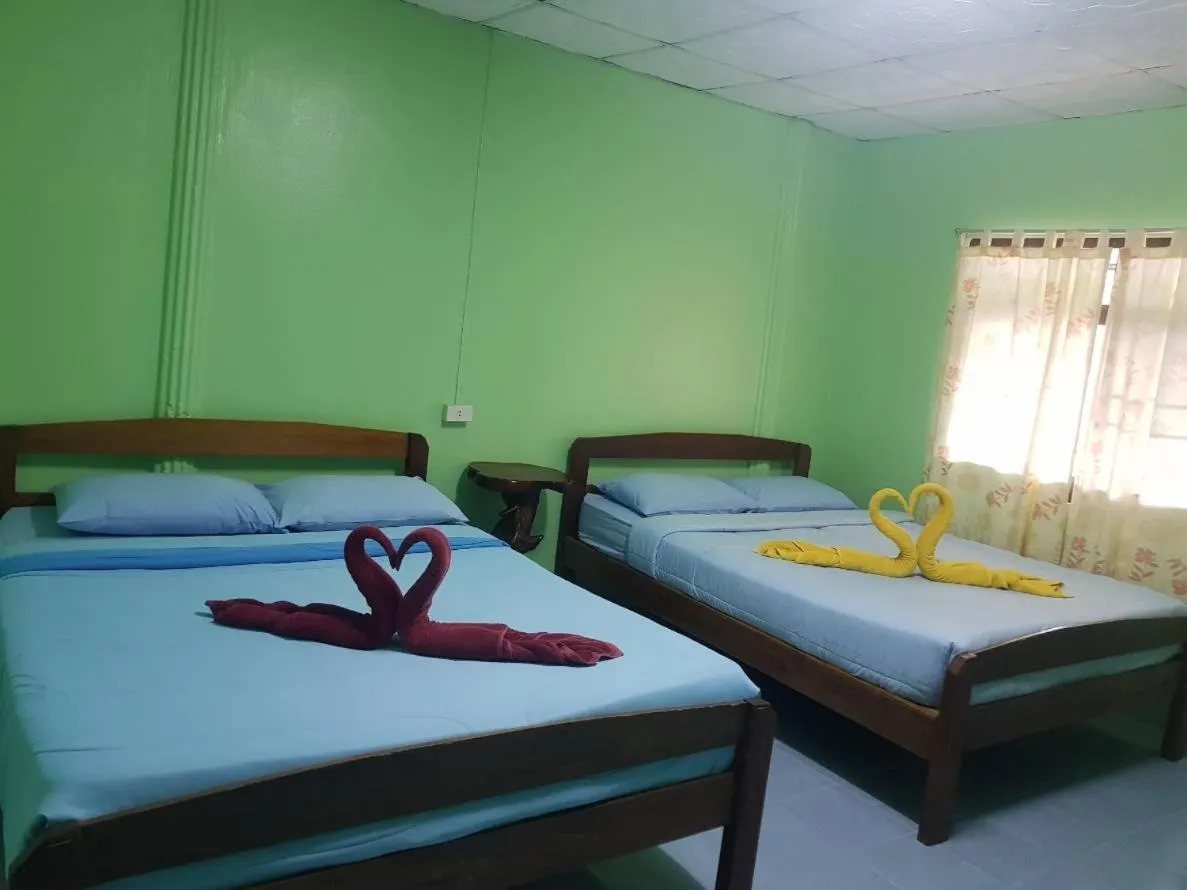 Bed in Rin Beach Resort