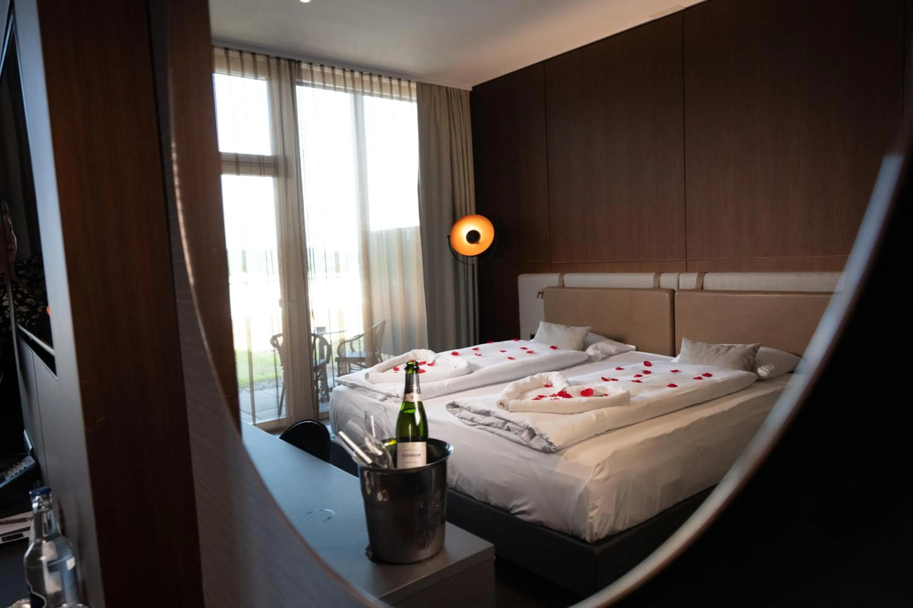 Bedroom, Bed in Hotel Meilenstein