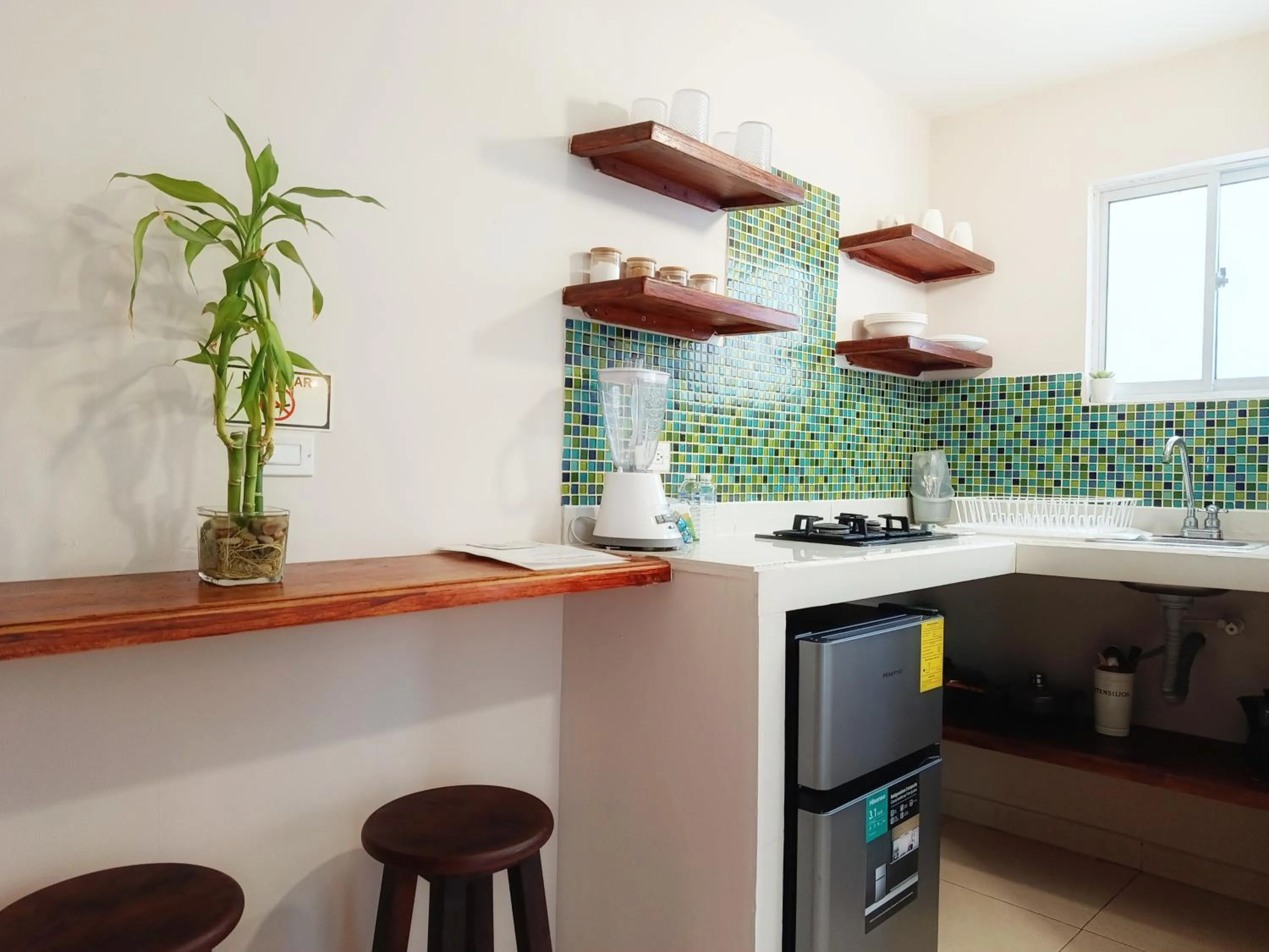 Kitchen or kitchenette in Cabañas Green Yard