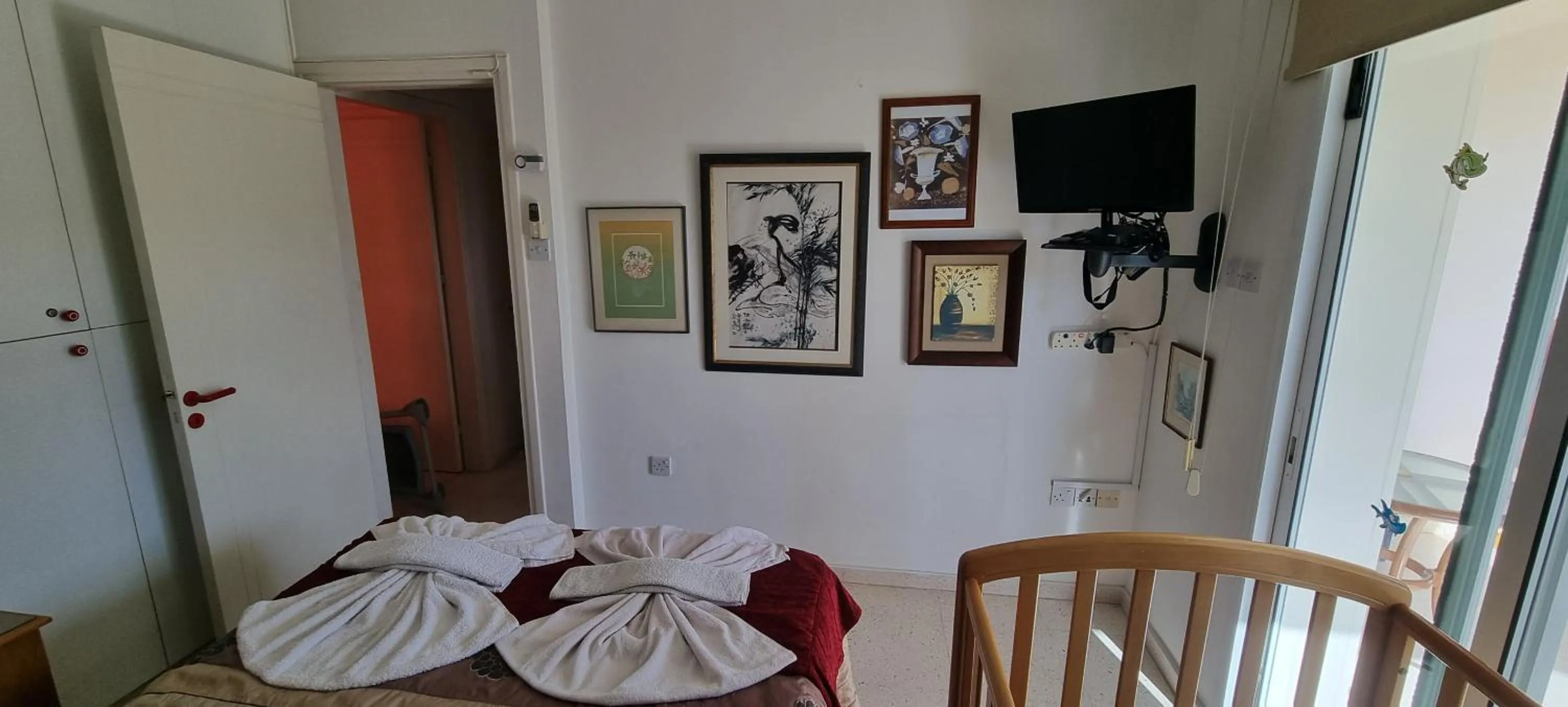 Bed in Astrofegia Apartments Near The Sea