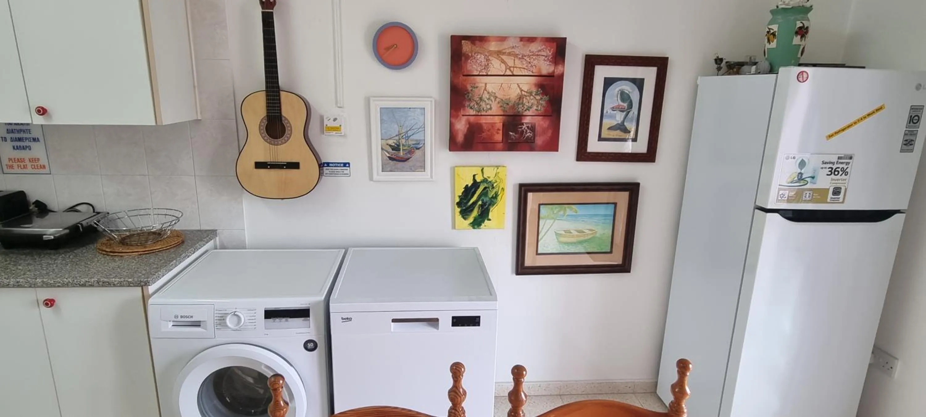 Kitchen or kitchenette in Astrofegia Apartments Near The Sea