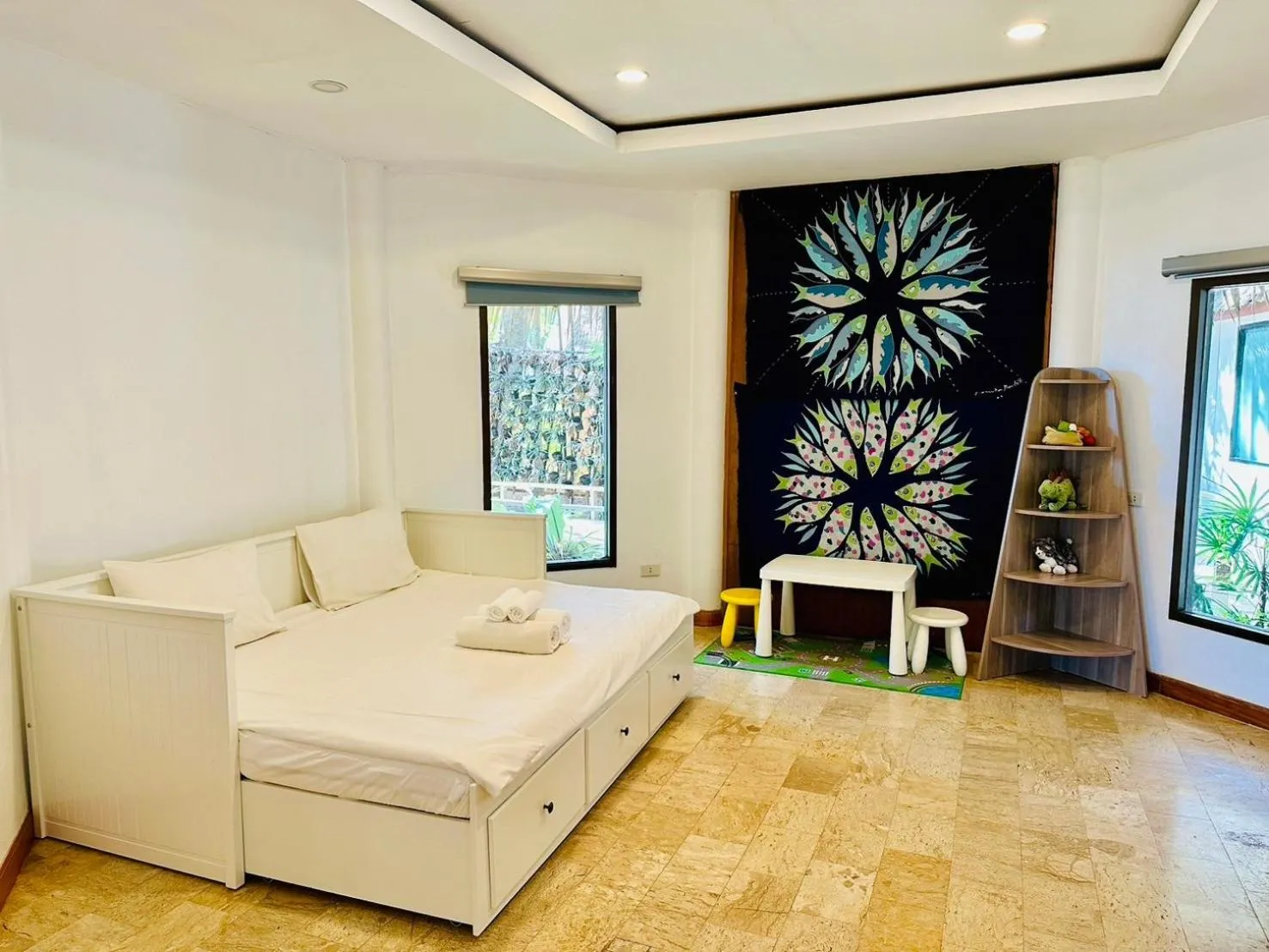 Bed in Twin Bay Resort Koh Lanta