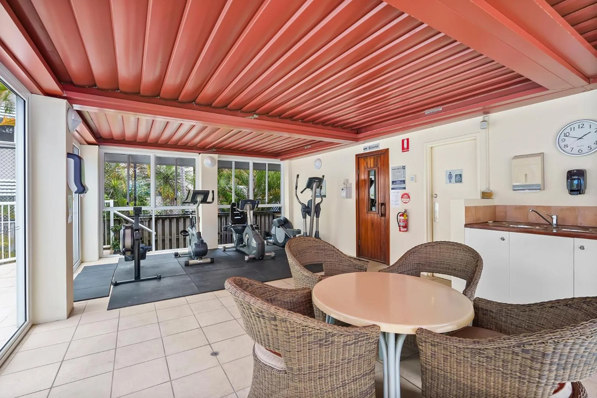 Sauna in Surf Parade Resort