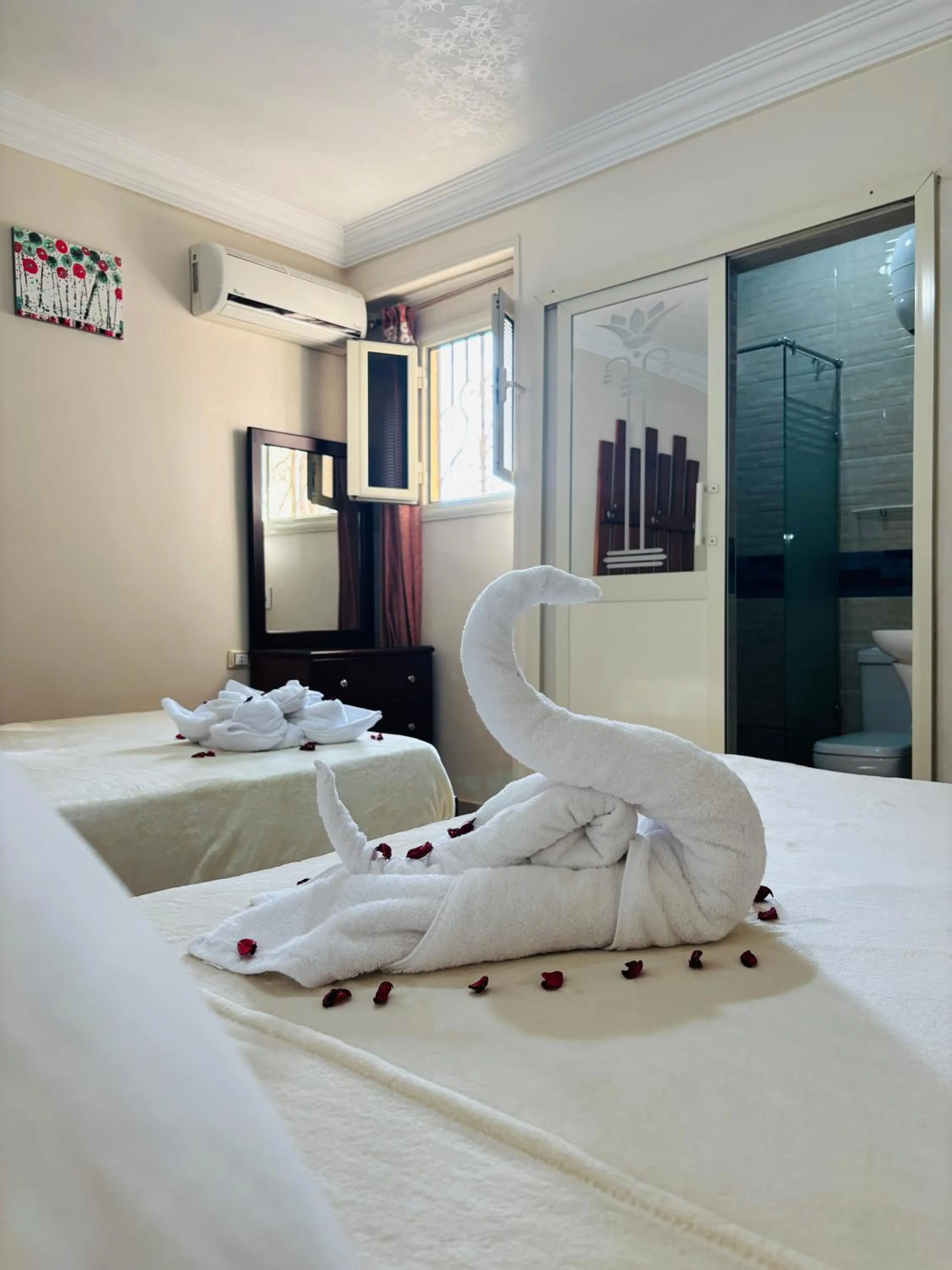 Bed in Giza Pyramids View Guest House